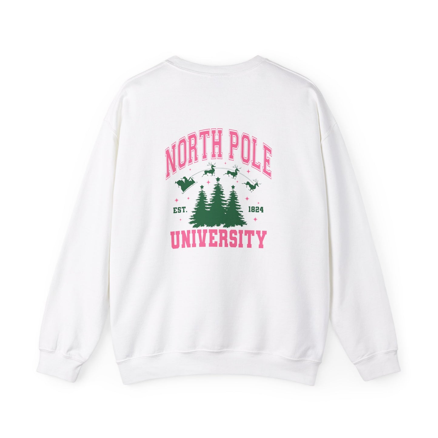 Christmas North Pole University Design  Unisex Crewneck Sweatshirt