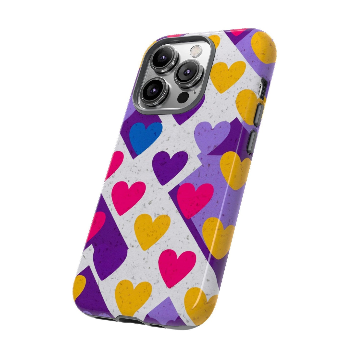 Tough Phone Case :" Eclectic Elegance Phone Case Collection" ( Hearts patterns)