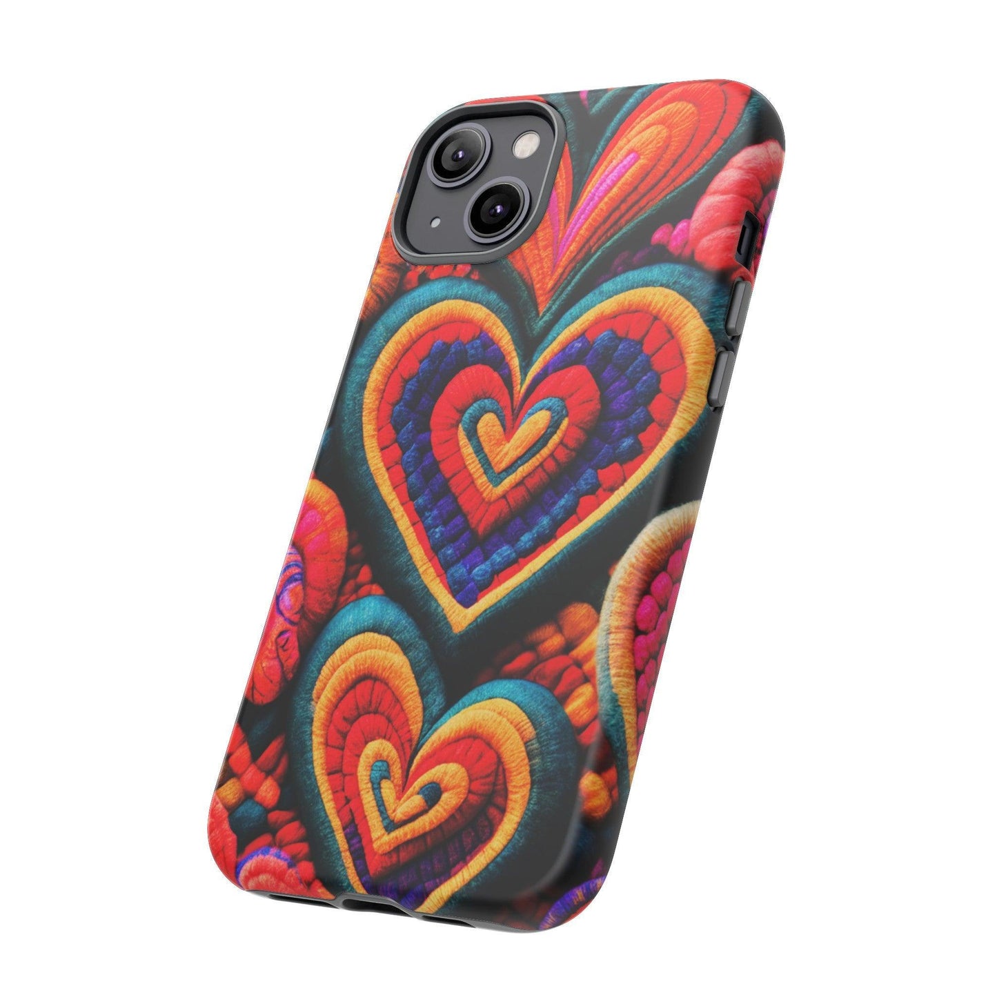 Tough Phone Case :" Eclectic Elegance Phone Case Collection" ( Hearts patterns)