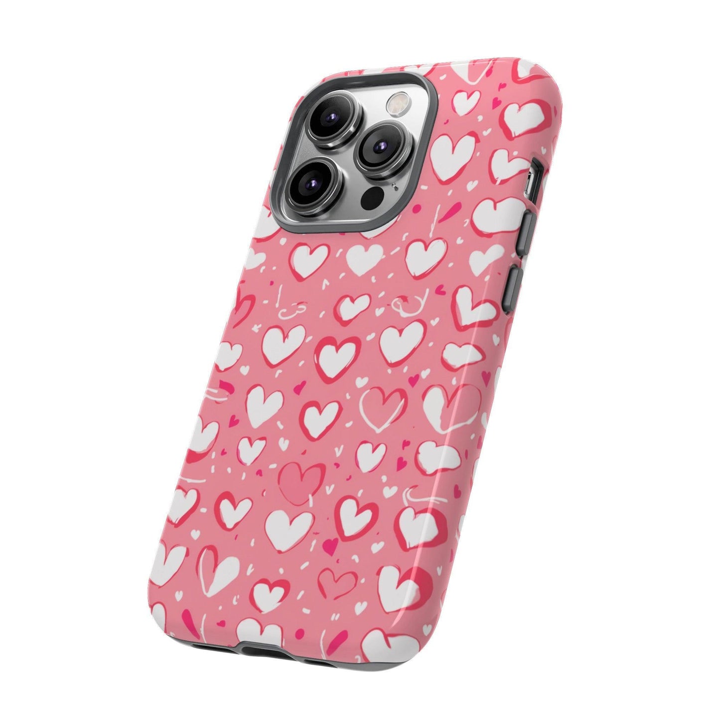 Tough Phone Case :" Eclectic Elegance Phone Case Collection" ( Hearts patterns)