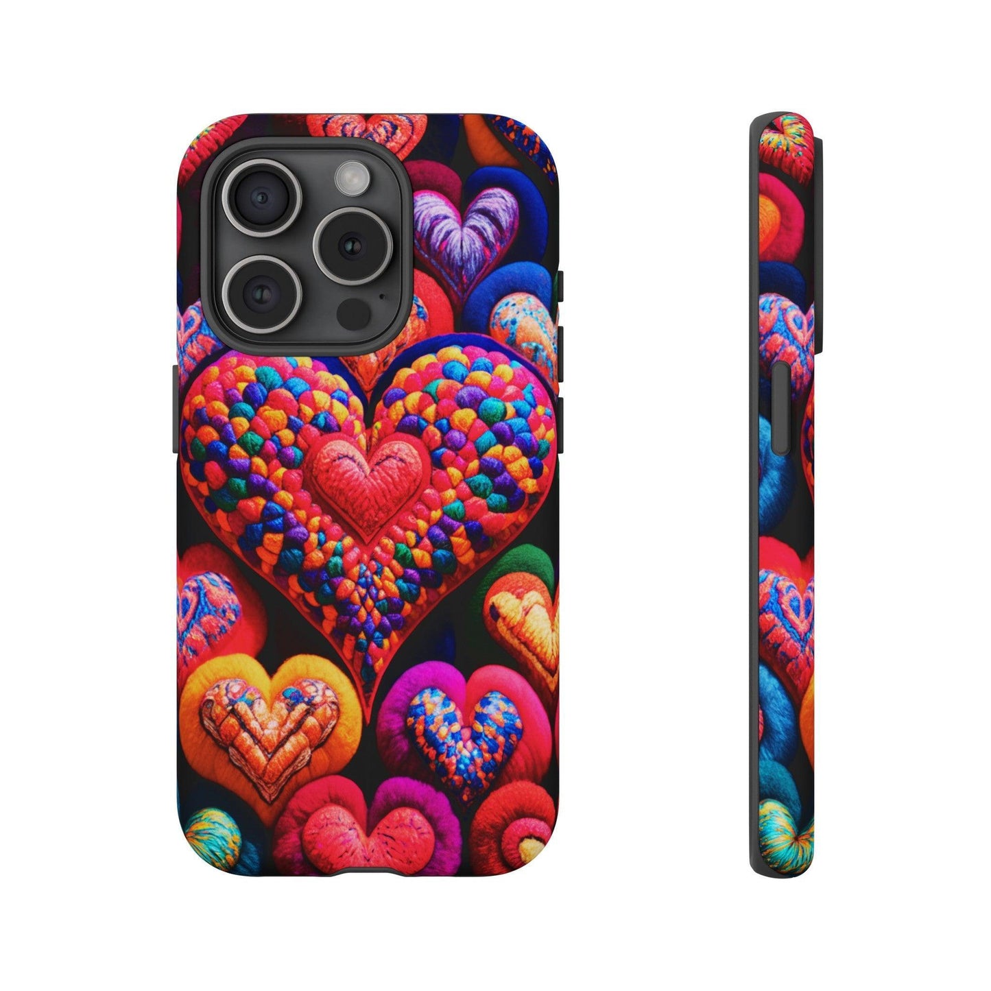 Tough Phone Case :" Eclectic Elegance Phone Case Collection" ( Hearts patterns)