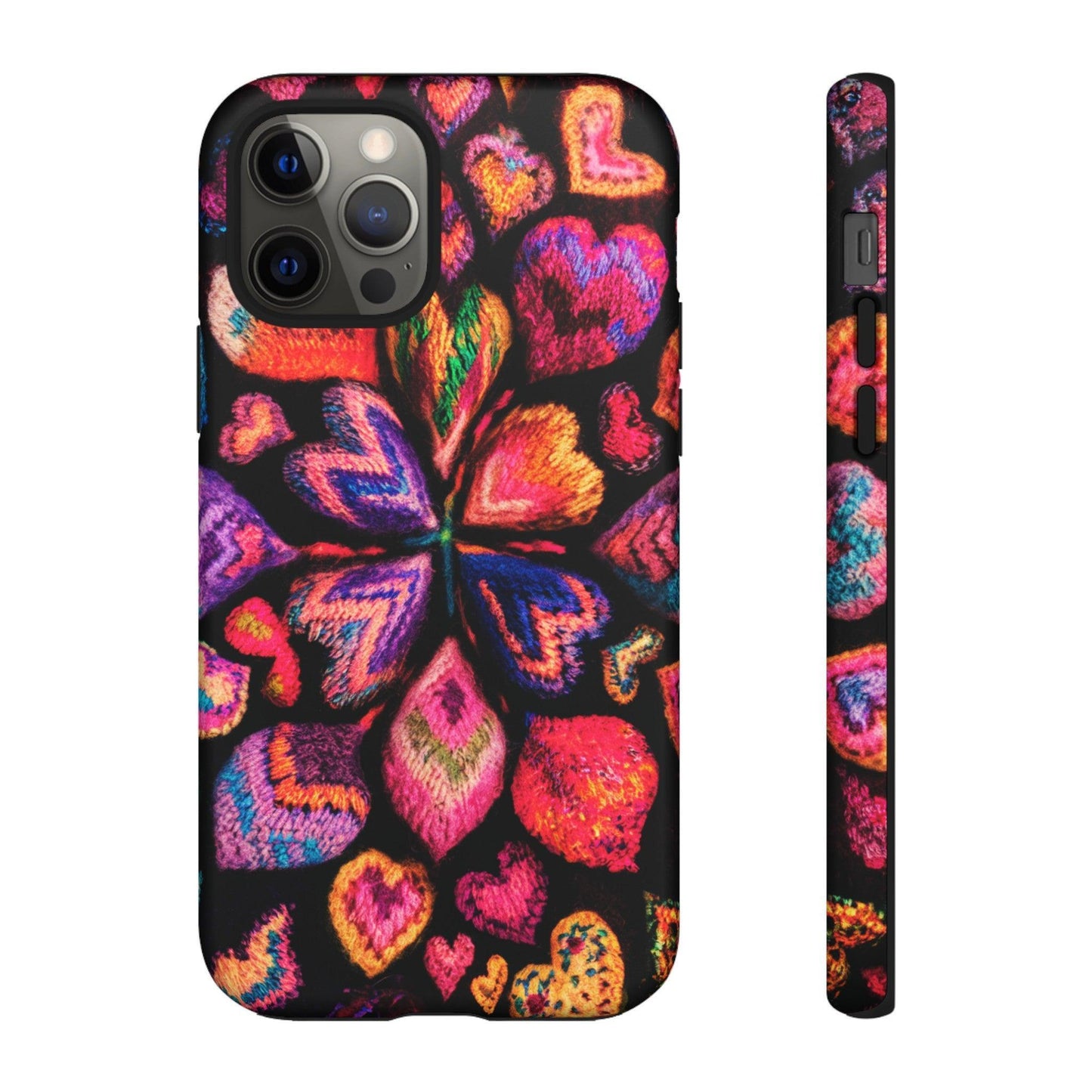 Tough Phone Case :" Eclectic Elegance Phone Case Collection" ( Hearts patterns)