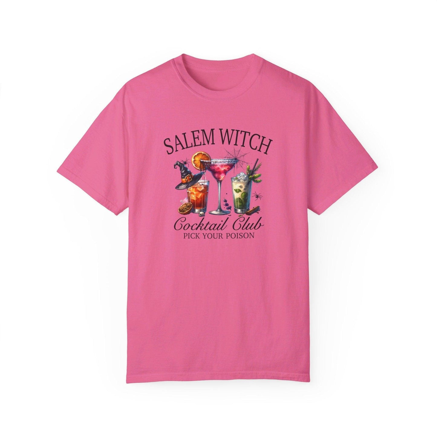 Unisex Garment-Dyed T-shirt - "Salem Witches Cocktail Club" for your Halloween party