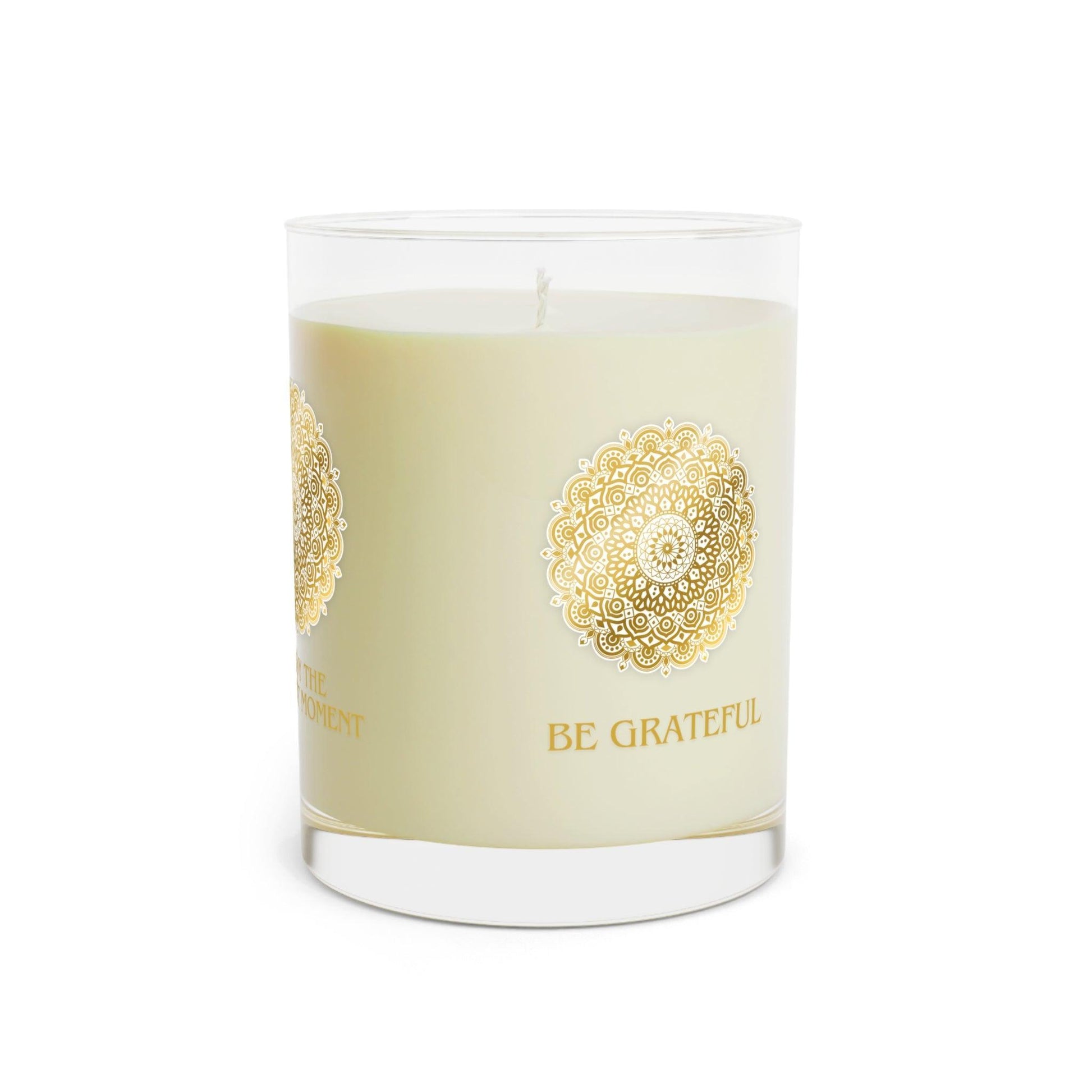 Enjoy the Present Moment & Be Grateful Scented Candle - Full Glass, 11oz - Cosmic Creations by Karen