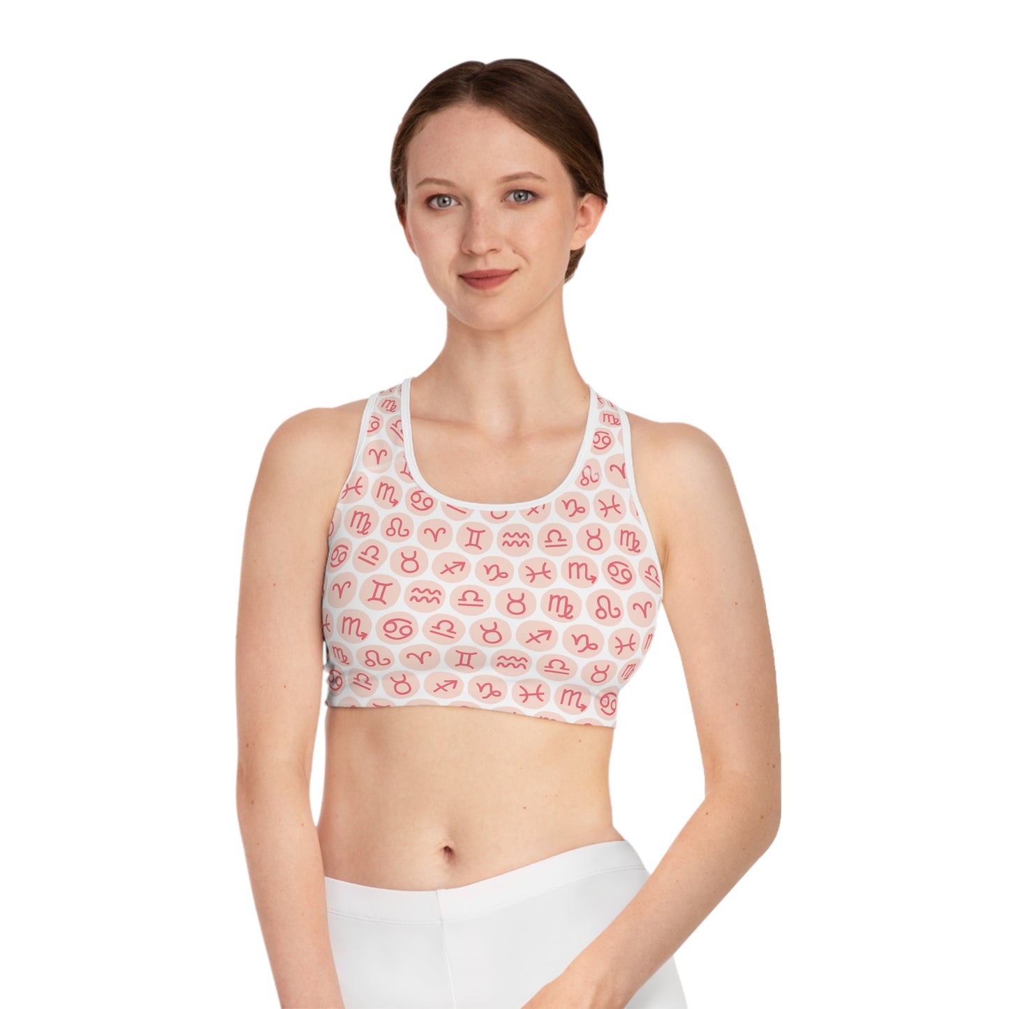 Sports Bra with Astrology Symbols Design