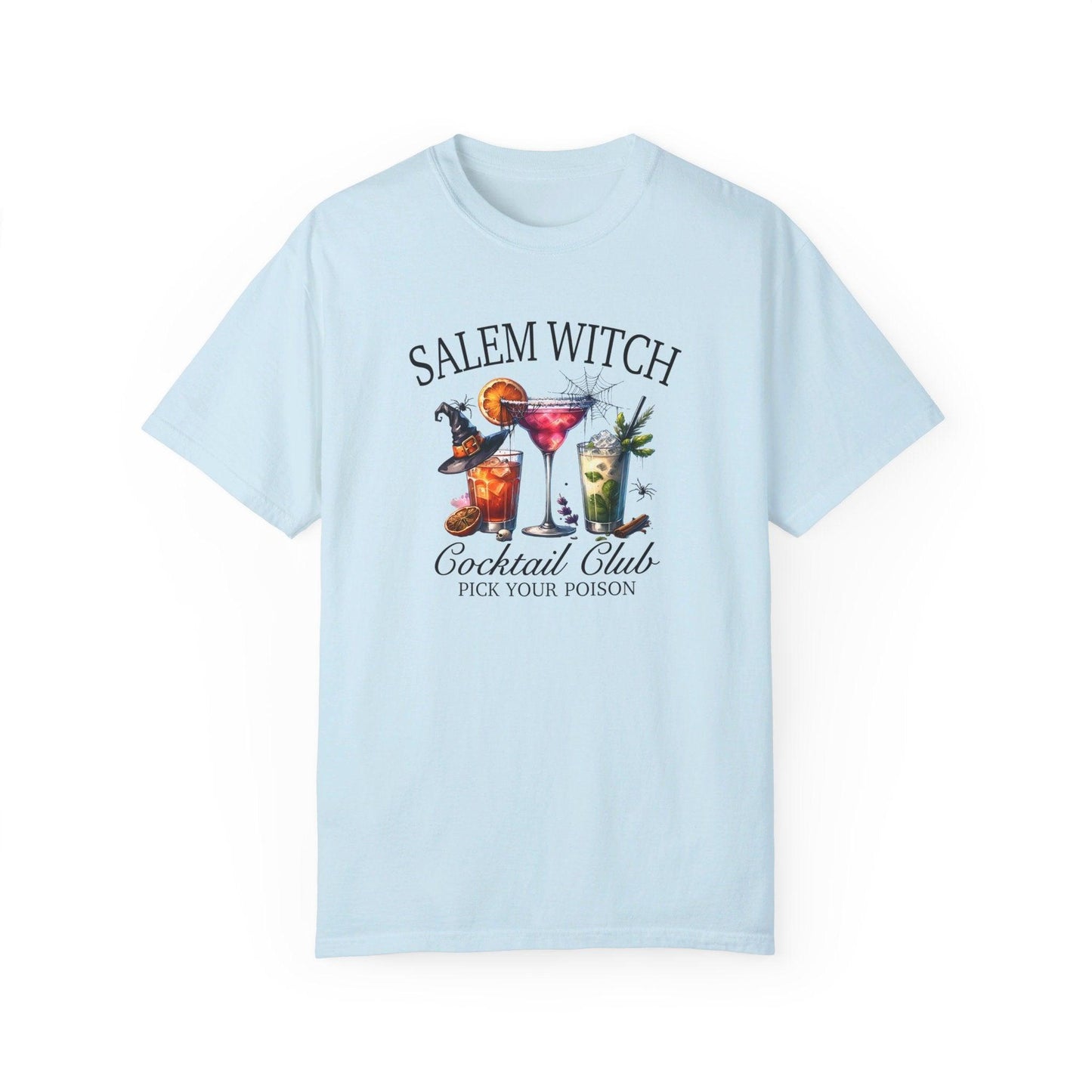 Unisex Garment-Dyed T-shirt - "Salem Witches Cocktail Club" for your Halloween party