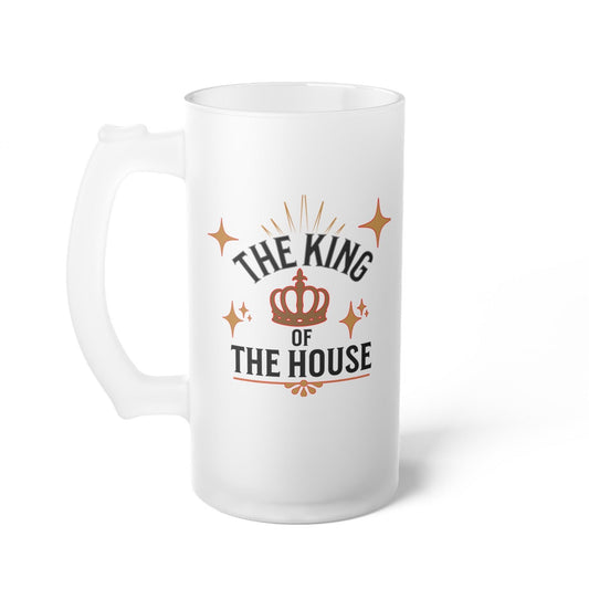 Frosted King's Beer Mug :  " Dad, The King of the House Collection"