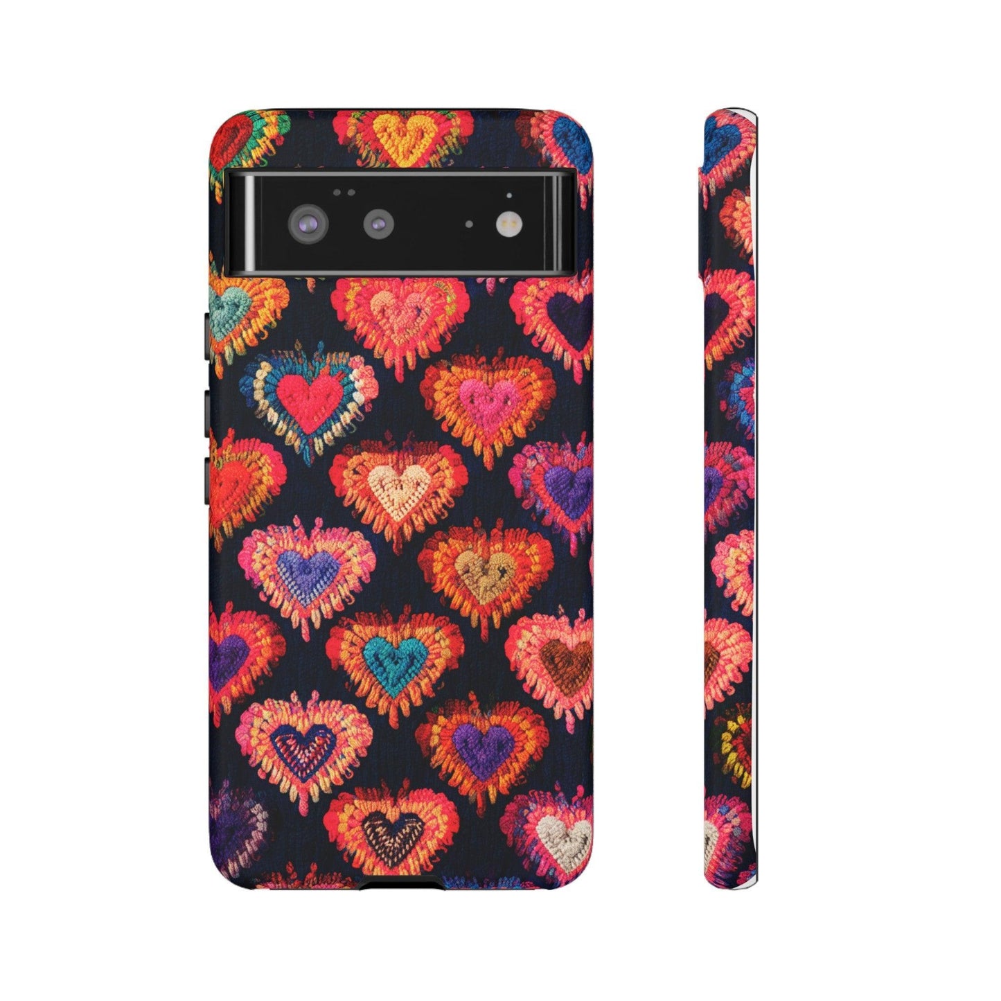 Tough Phone Case :" Eclectic Elegance Phone Case Collection" ( Hearts patterns)