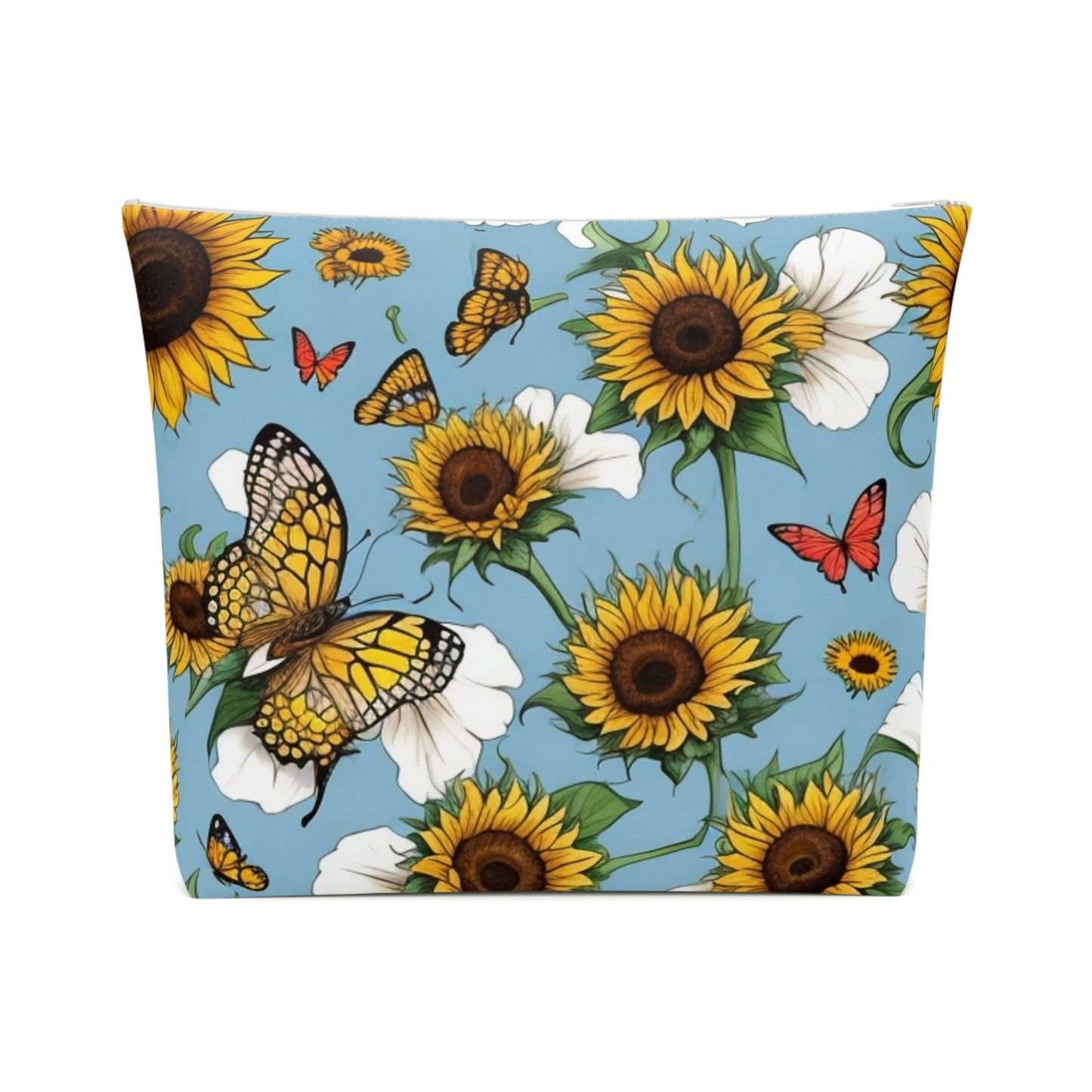 Colorful Floral Cotton Cosmetic Bag Vibrant and Stylish Makeup Bag, Perfect for Personal Use & Gifts - Cosmic Creations by Karen