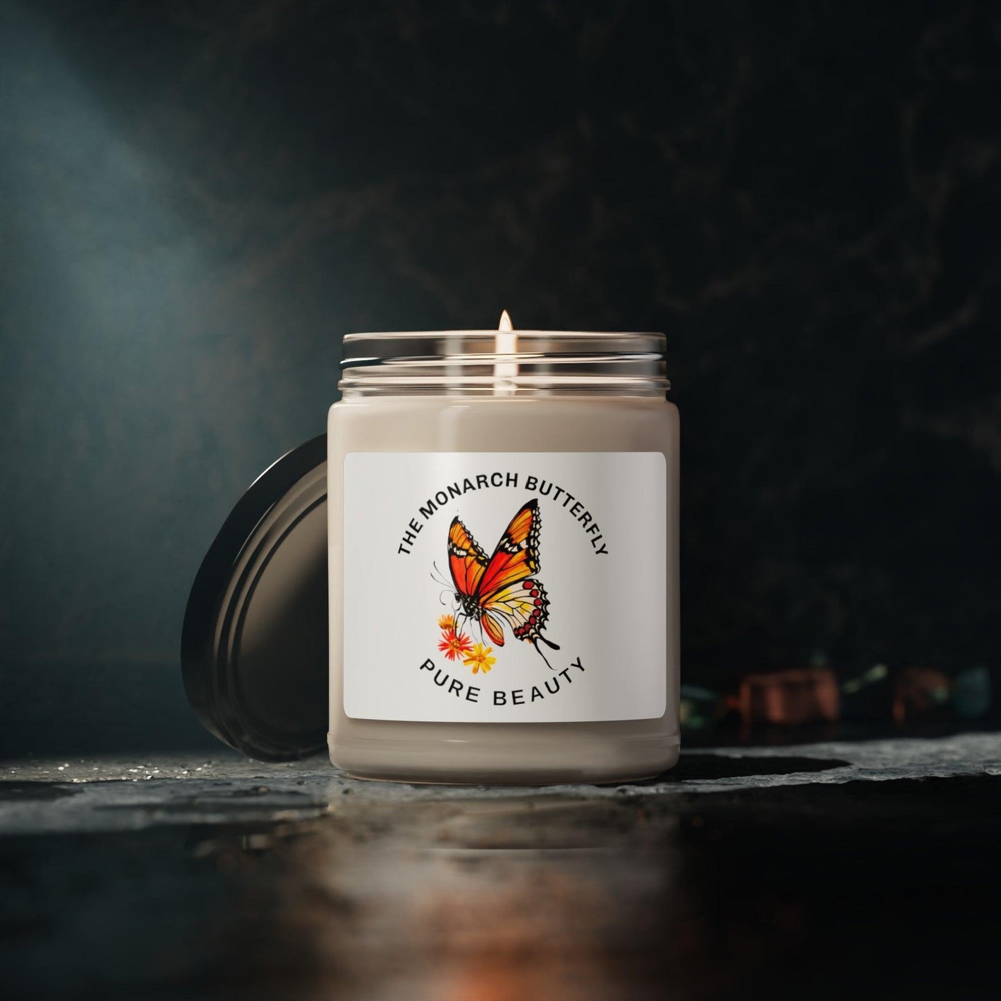 Monarch Butterfly Serenity Candle (Soy Candle, 9oz) - Cosmic Creations by Karen