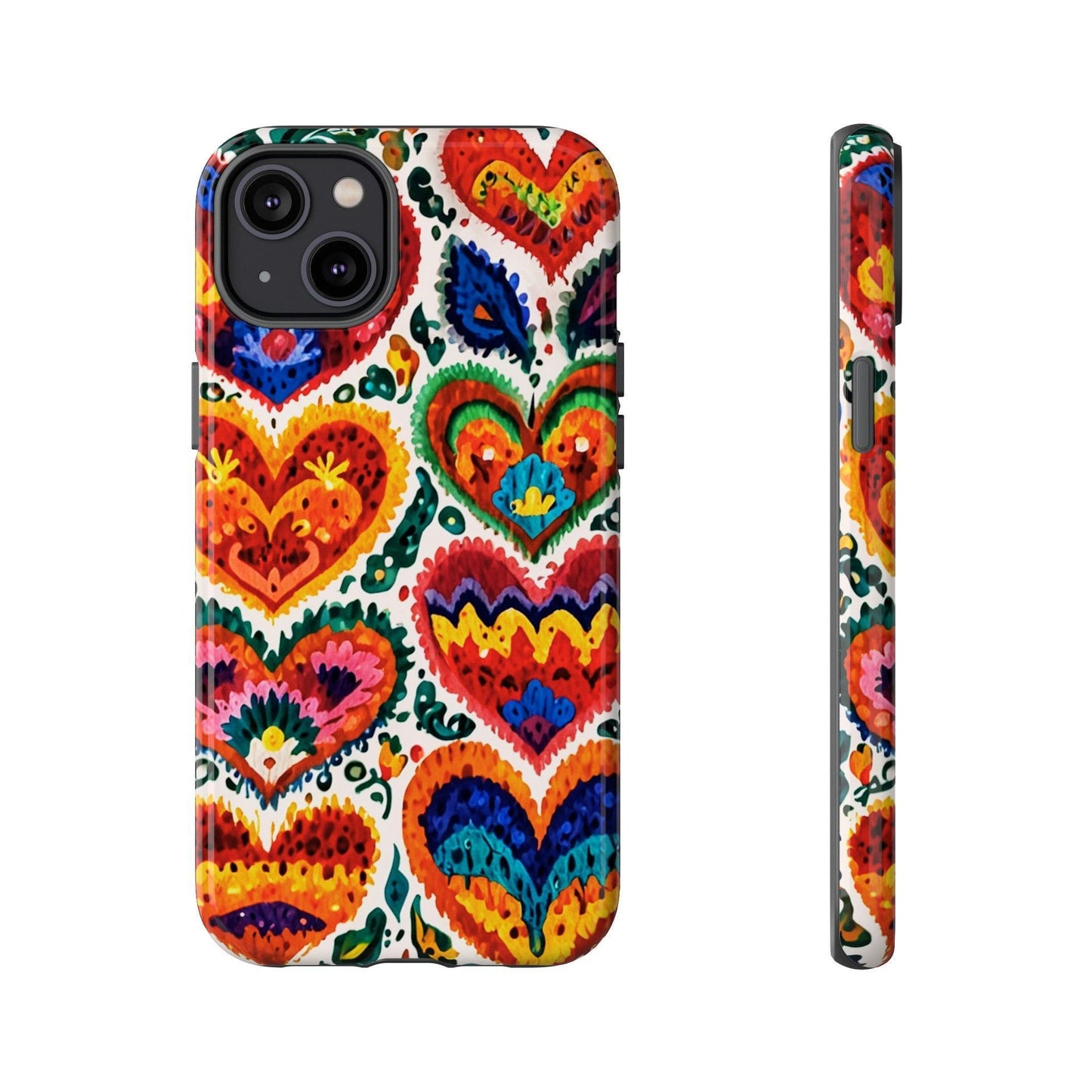 Tough Phone Case :" Eclectic Elegance Phone Case Collection" ( Hearts patterns)