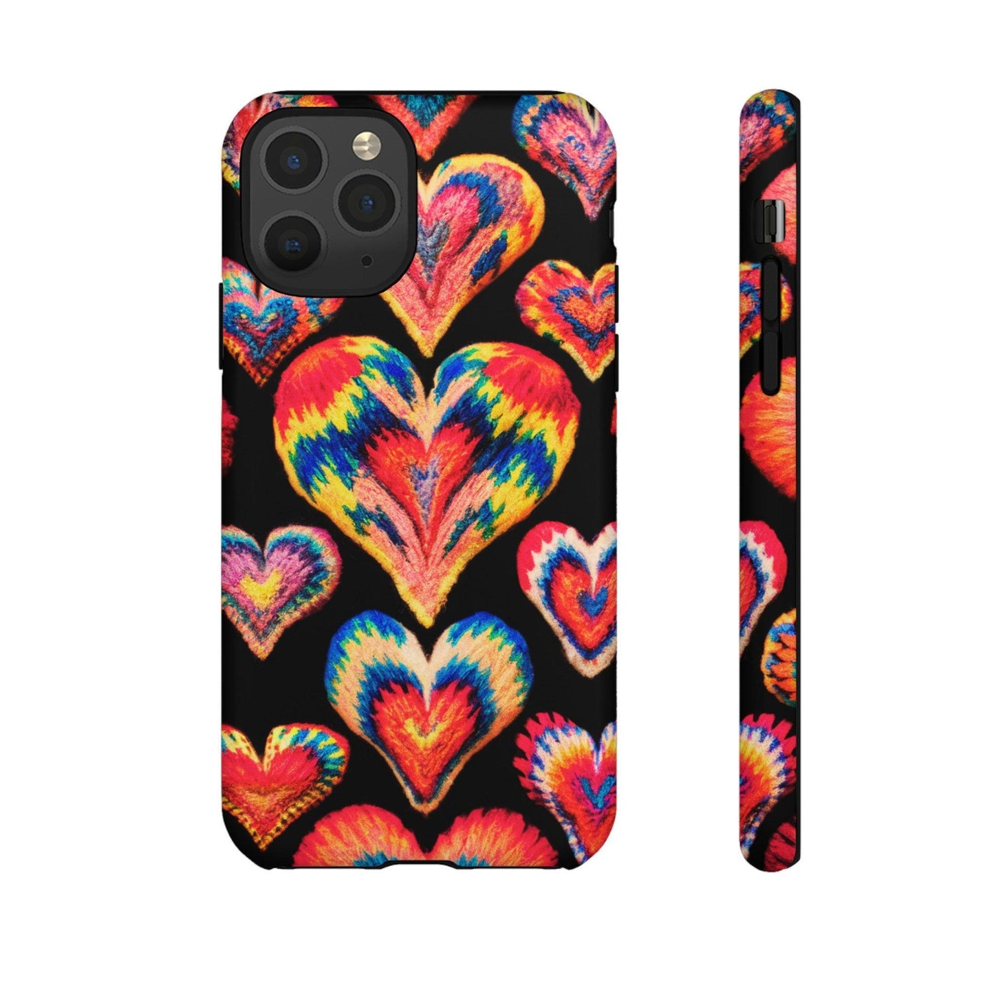 Tough Phone Case :" Eclectic Elegance Phone Case Collection" ( Hearts patterns)