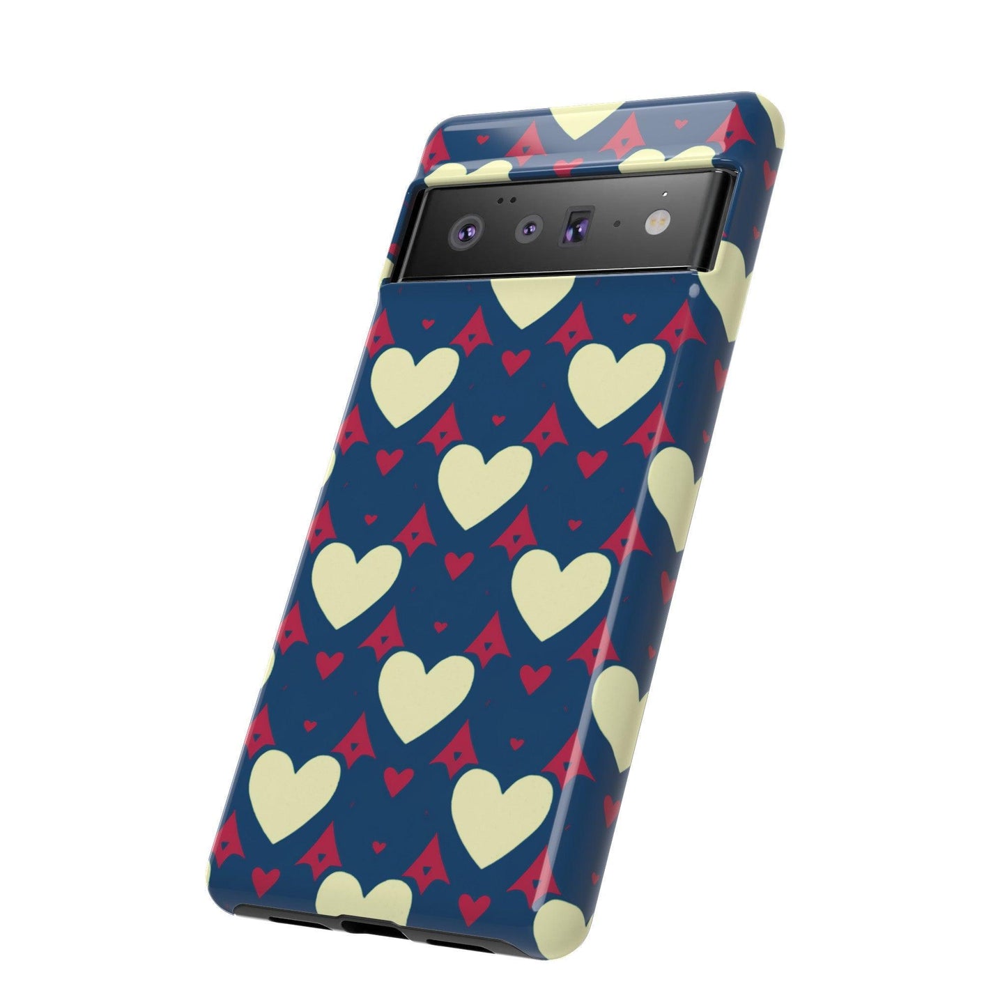 Tough Phone Case :" Eclectic Elegance Phone Case Collection" ( Hearts patterns)