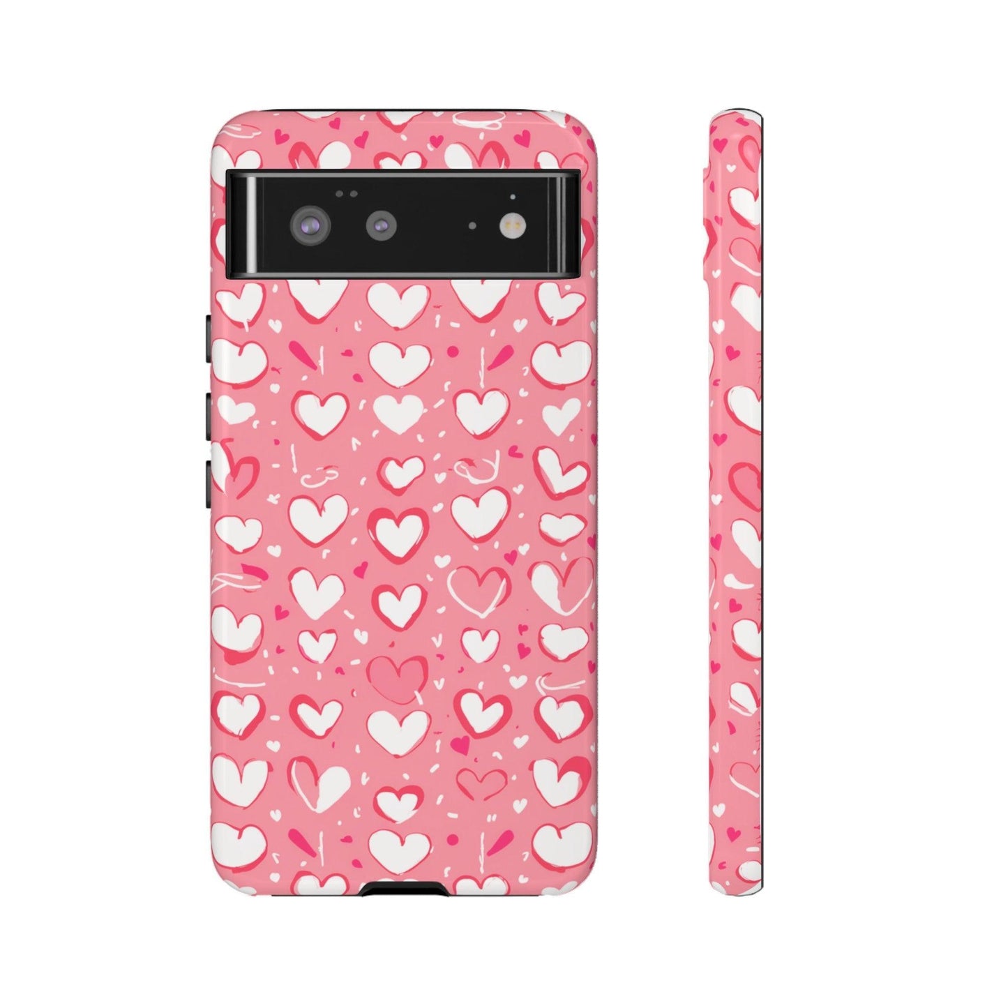 Tough Phone Case :" Eclectic Elegance Phone Case Collection" ( Hearts patterns)