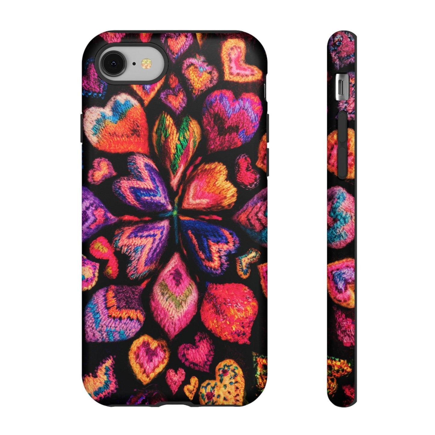 Tough Phone Case :" Eclectic Elegance Phone Case Collection" ( Hearts patterns)