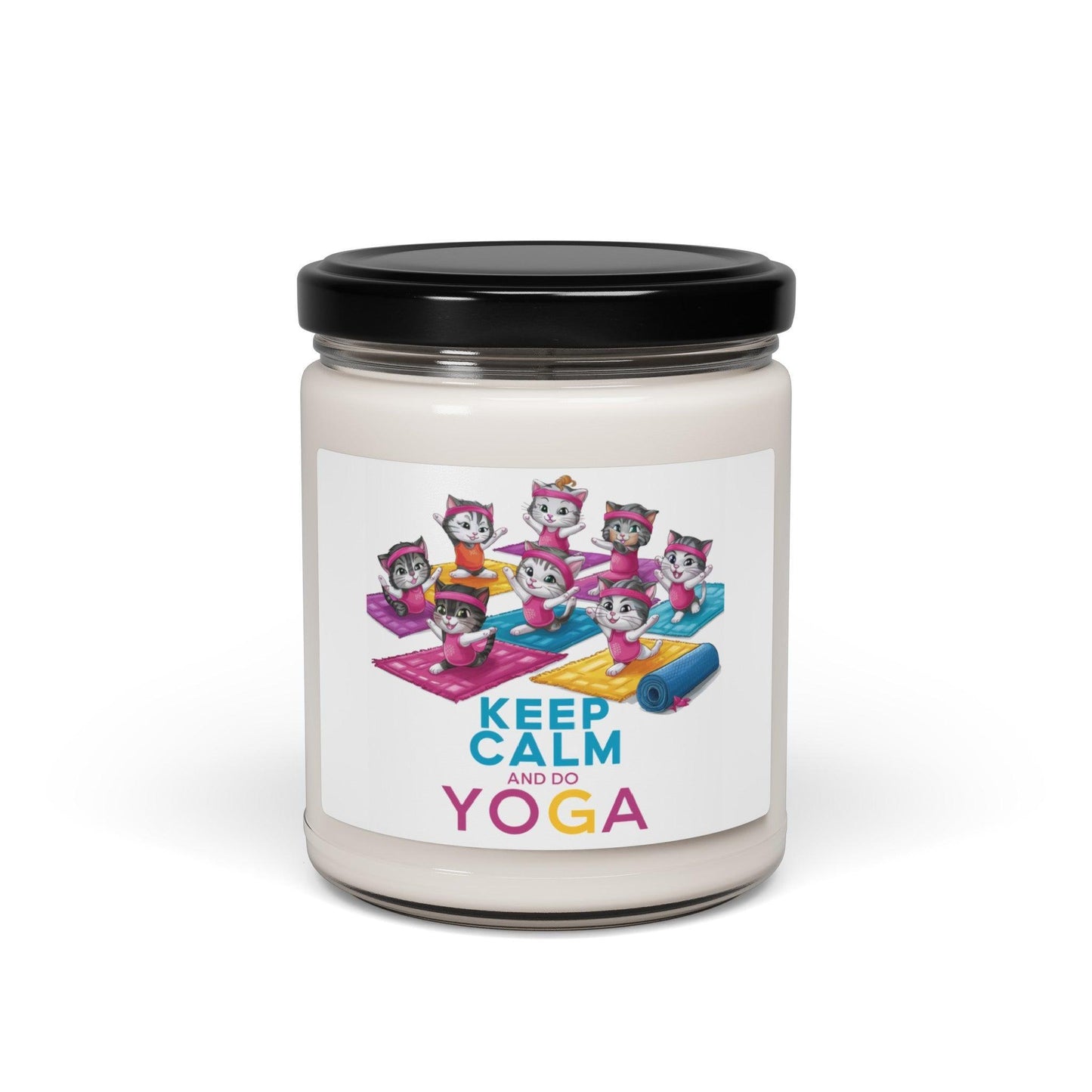 Serenity Soy Scented Candle | "Yoga Serenity Collection" | Cute Kitties