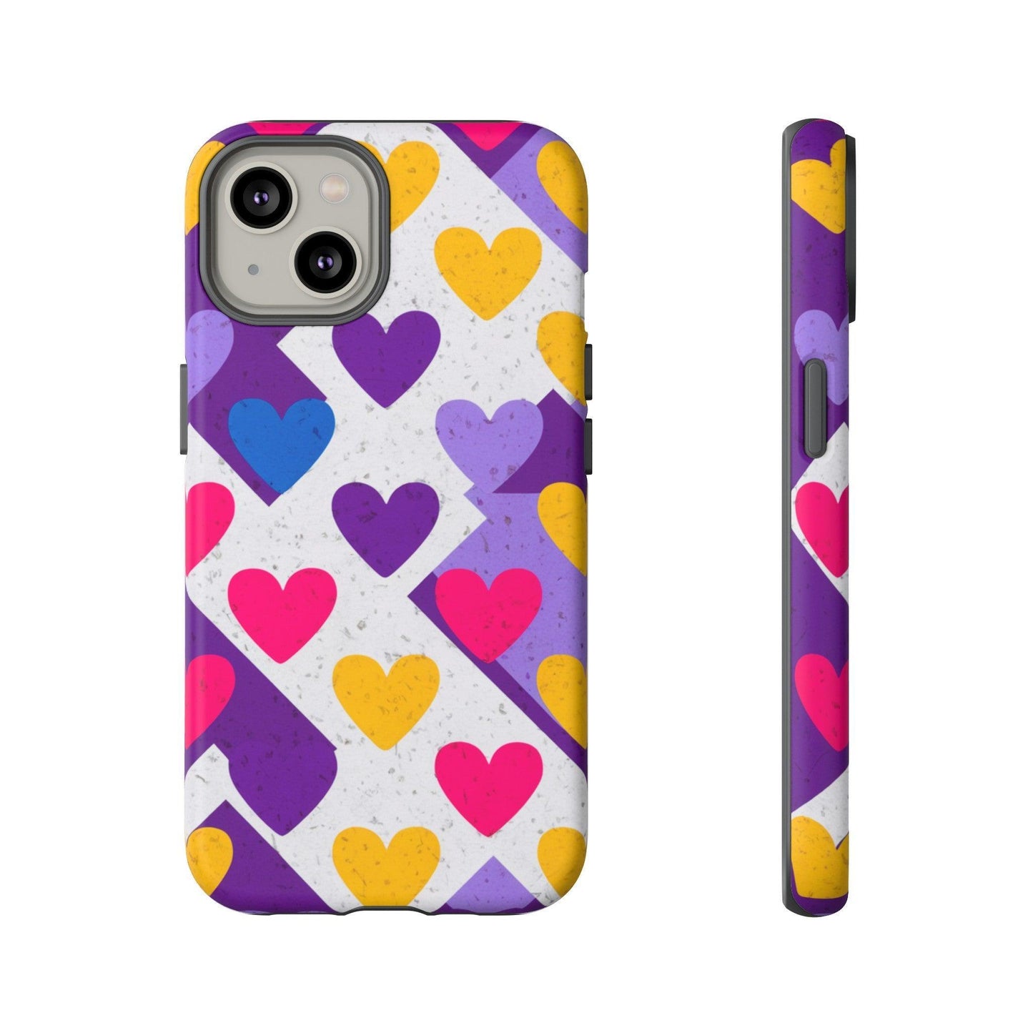 Tough Phone Case :" Eclectic Elegance Phone Case Collection" ( Hearts patterns)