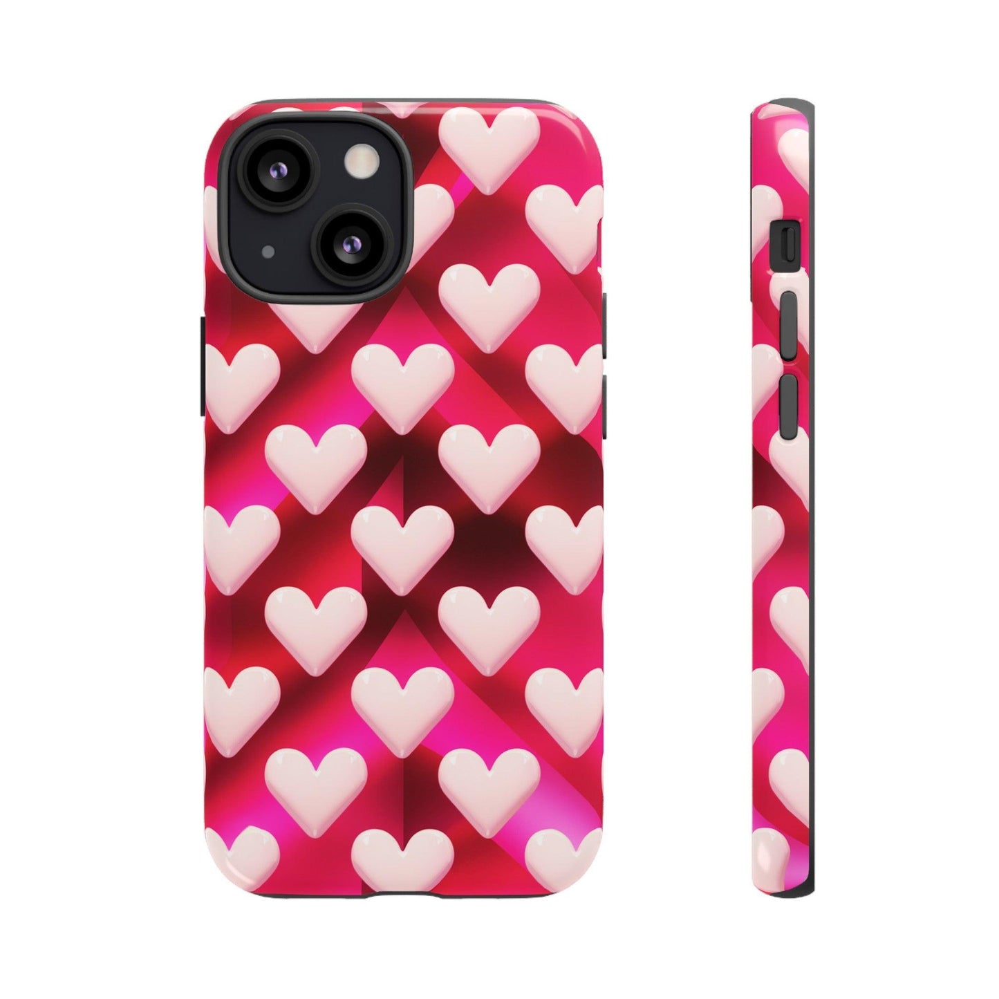 Tough Cellphone Case :" Eclectic Elegance Phone Case Collection" ( Hearts patterns)