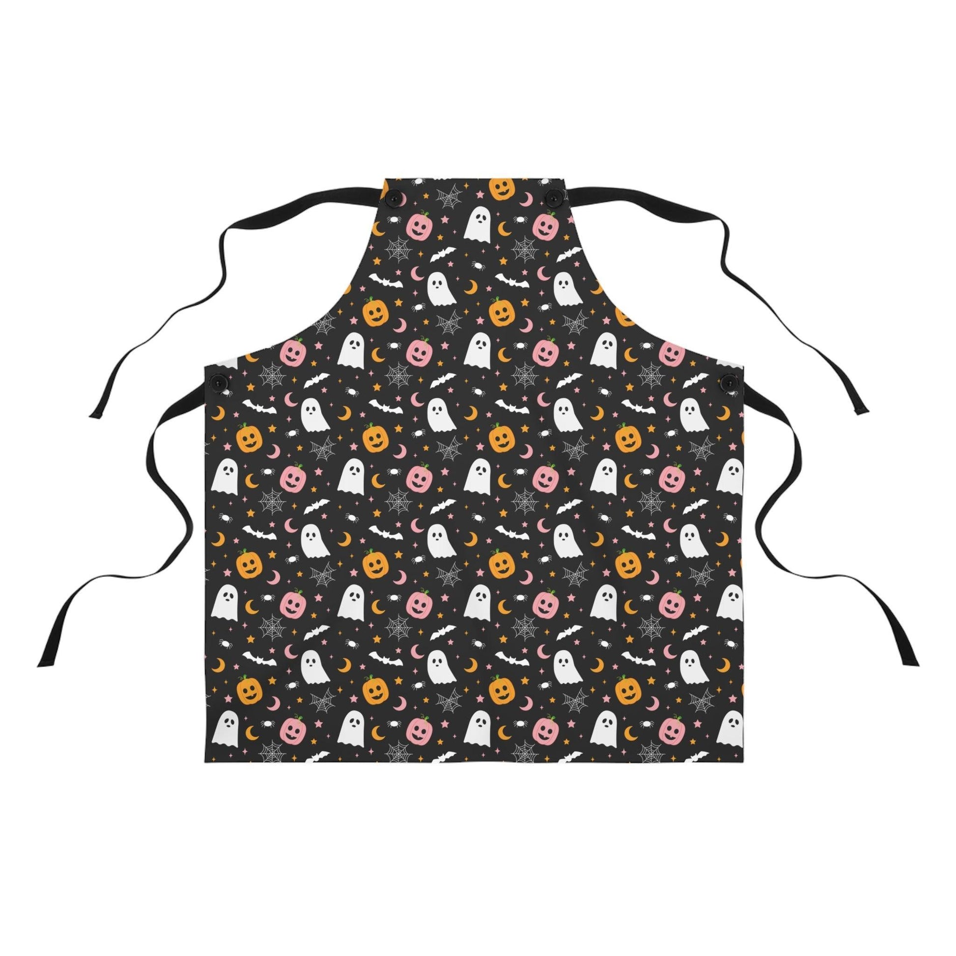 Spooky Black Halloween Apron - Cosmic Creations by Karen