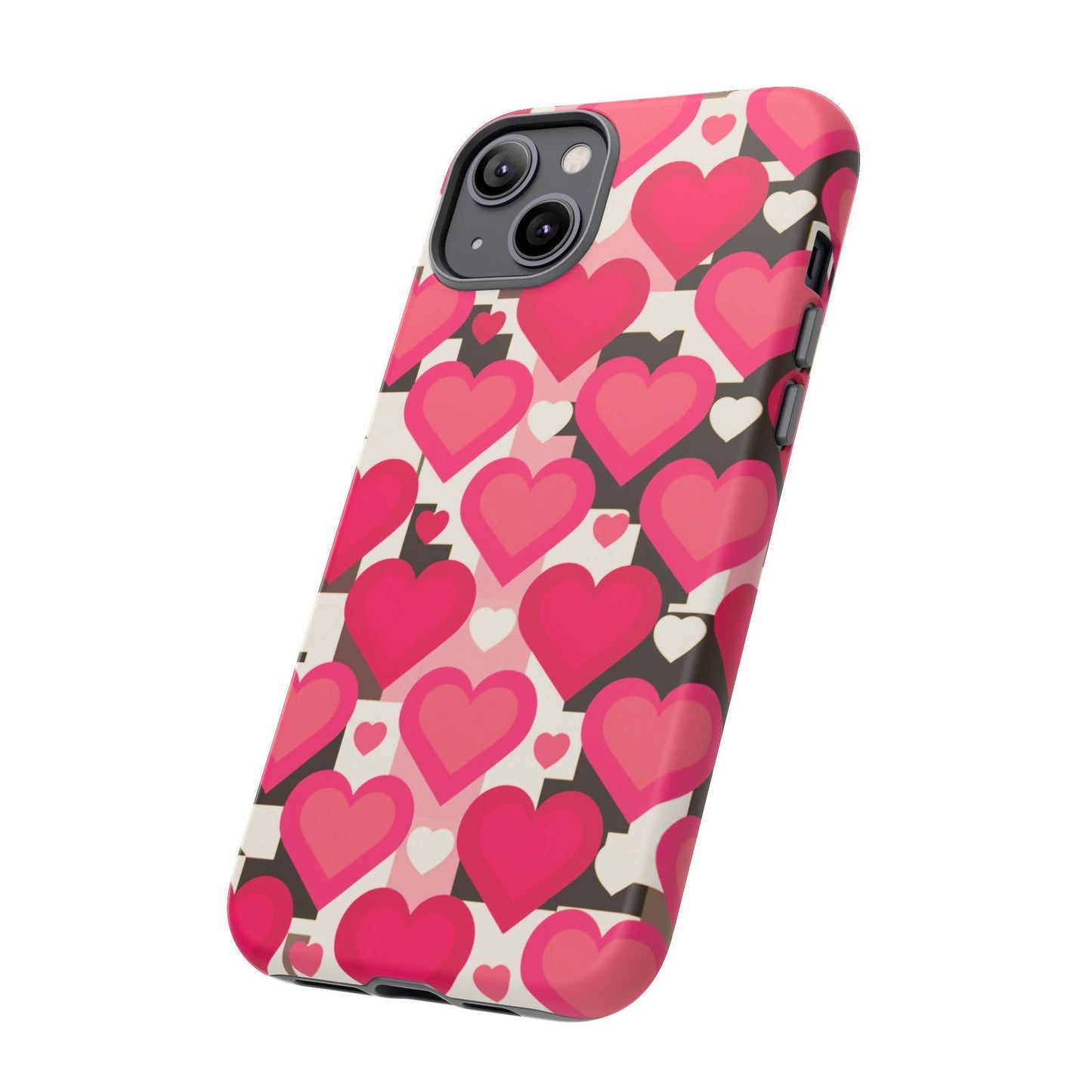 Tough Phone Case :" Eclectic Elegance Phone Case Collection" ( Hearts patterns)