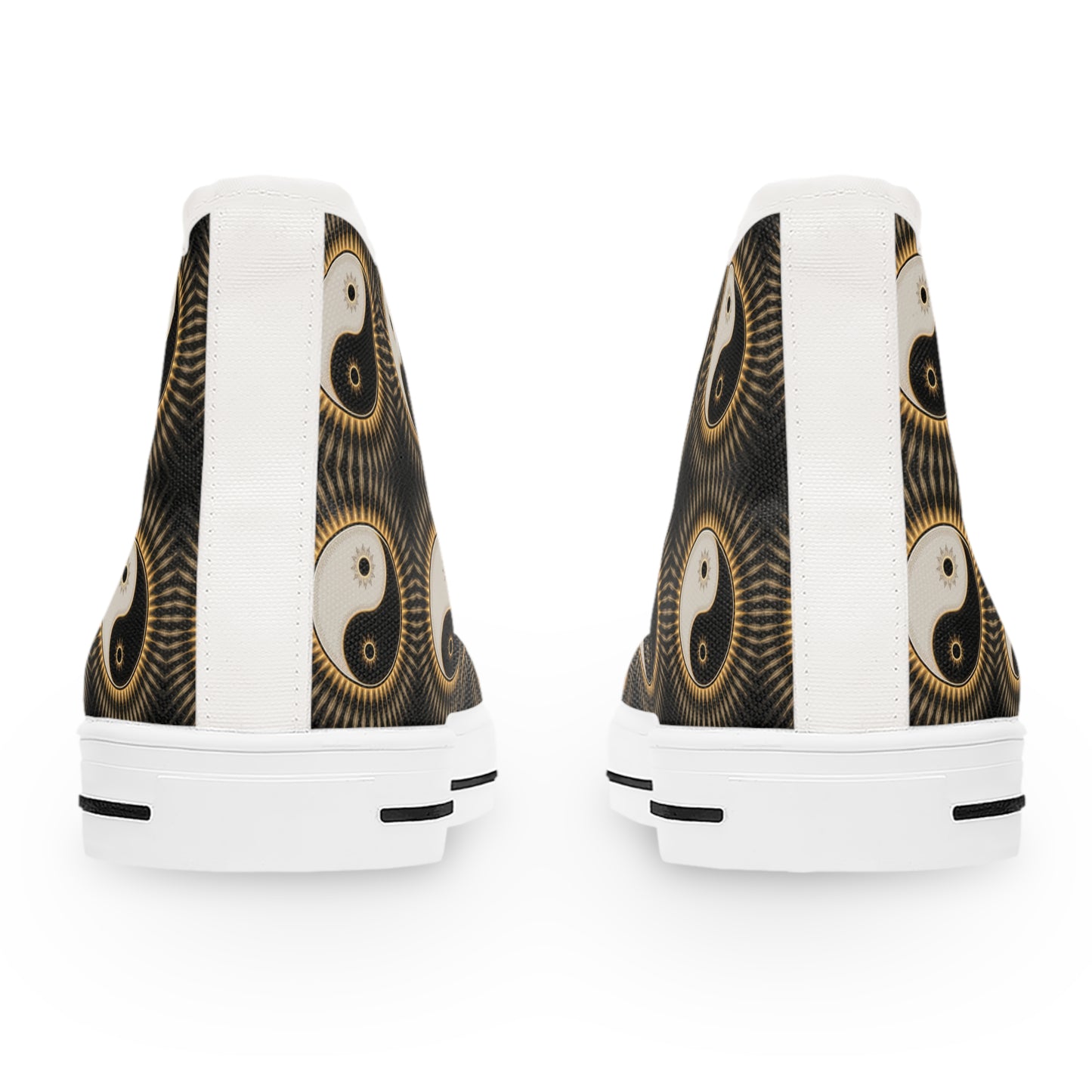 Awesome  Ying & Yang Design High Top Sneakers