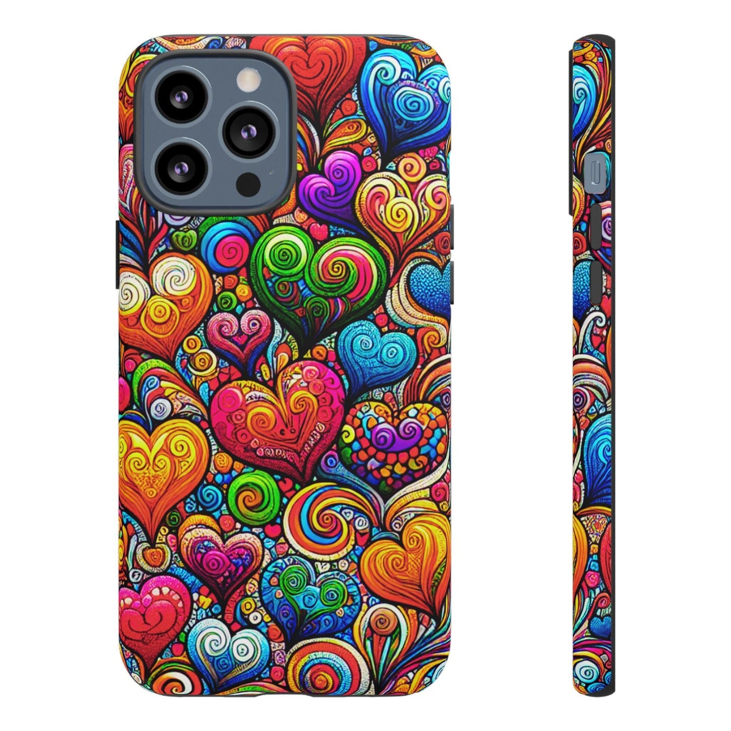 Tough Phone Case :" Eclectic Elegance Phone Case Collection" ( Hearts patterns)