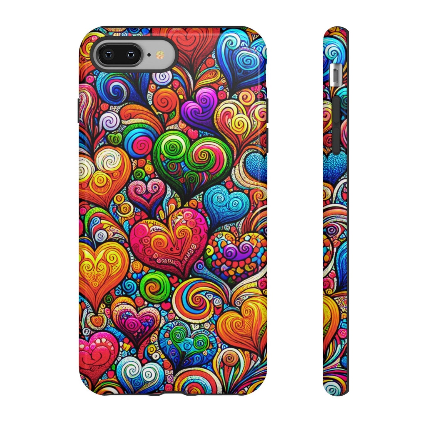 Tough Phone Case :" Eclectic Elegance Phone Case Collection" ( Hearts patterns)