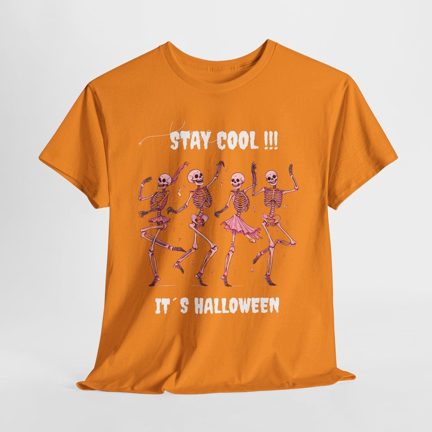 Unisex Heavy Cotton Tee - "Stay Cool, It's Halloween"