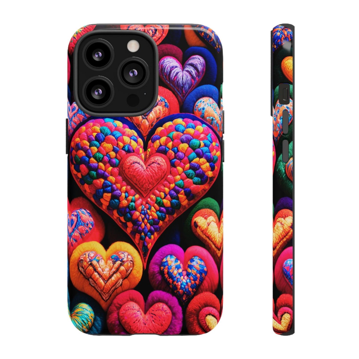 Tough Phone Case :" Eclectic Elegance Phone Case Collection" ( Hearts patterns)