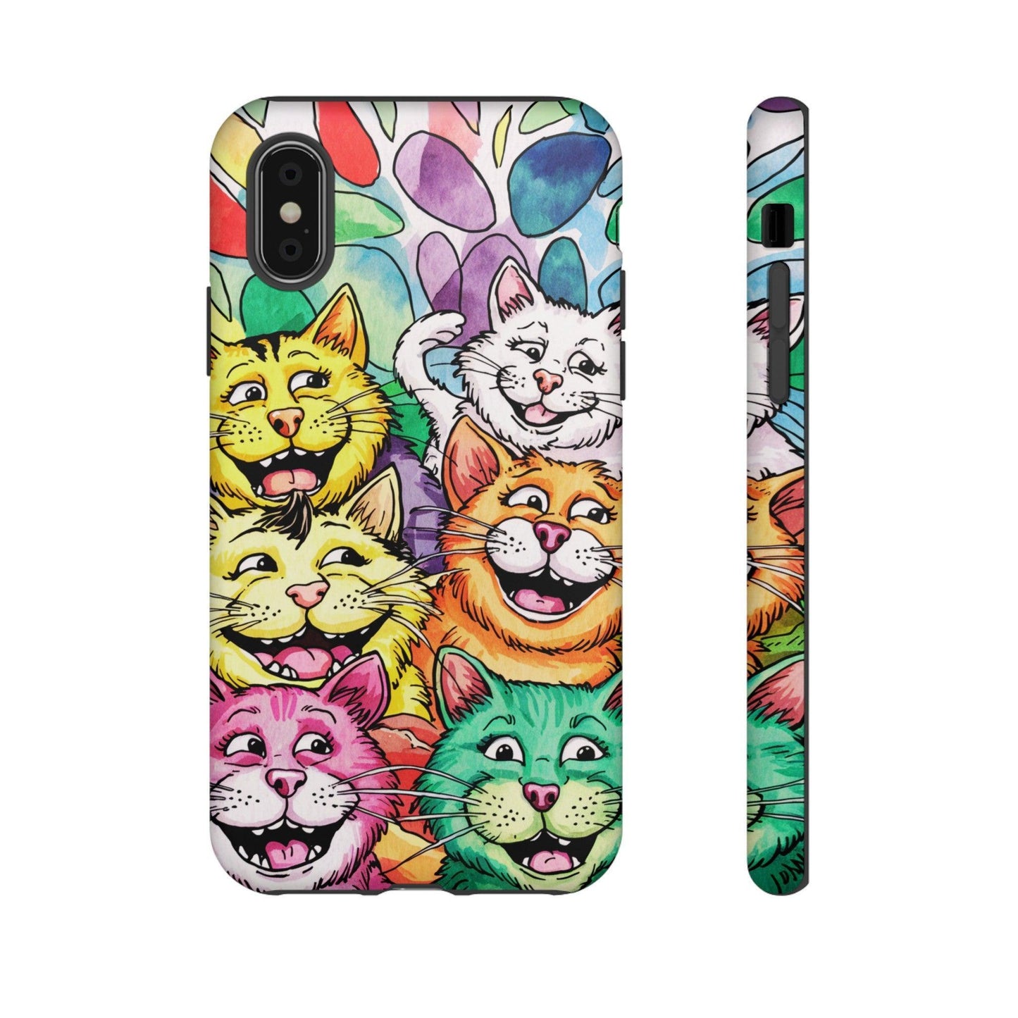 Cat Lovers Collection Tough Cellphone Case - Cosmic Creations by Karen