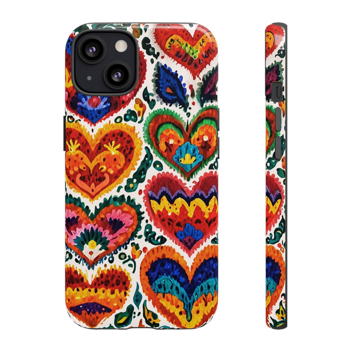 Tough Phone Case :" Eclectic Elegance Phone Case Collection" ( Hearts patterns)