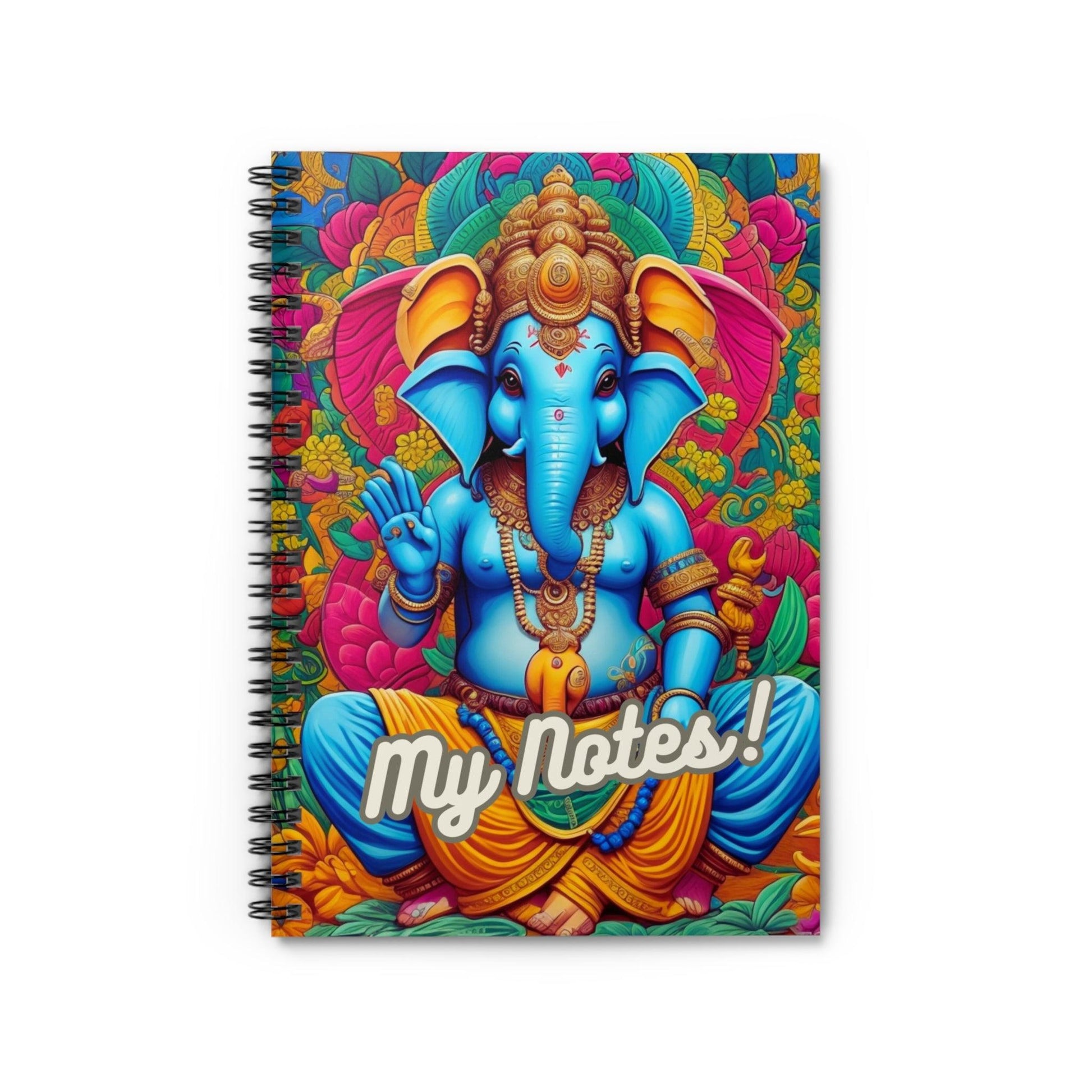 Ganesha's Wisdom - Spiral Notebook a perfect gift and an incredible companion in everiday life - Cosmic Creations by Karen