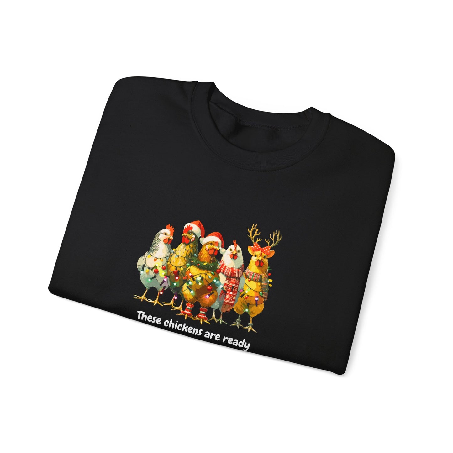 Christmas Chickens Heavy Blend™ Crewneck Sweatshirt