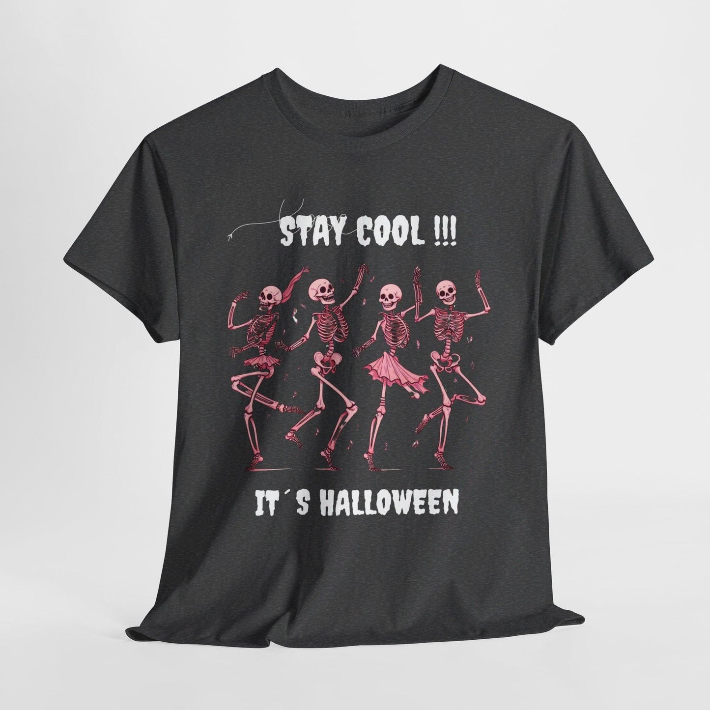 Unisex Heavy Cotton Tee - "Stay Cool, It's Halloween"