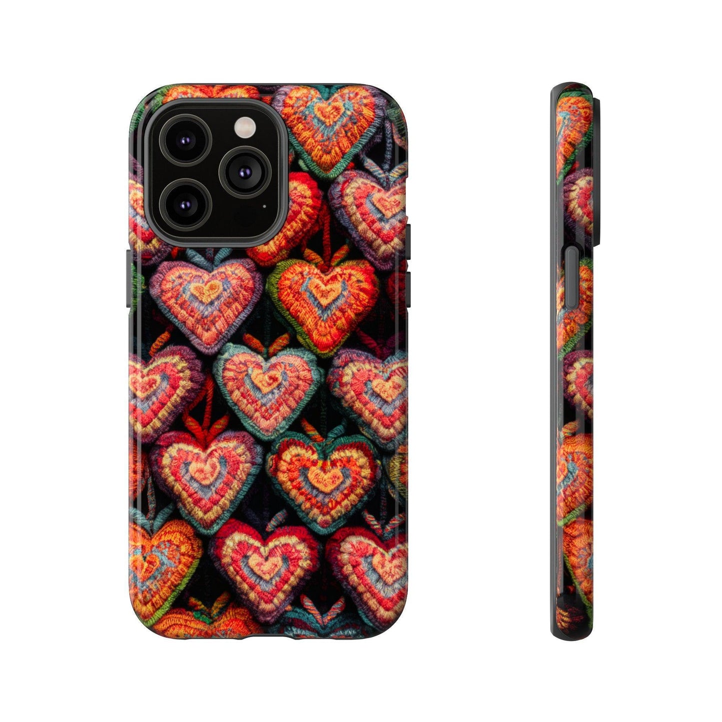 Tough Phone Case :" Eclectic Elegance Phone Case Collection" ( Hearts patterns)