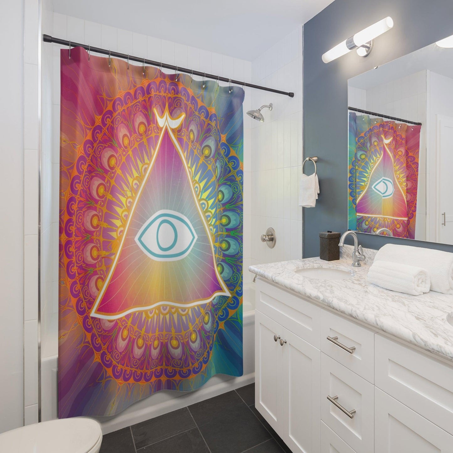 Elegant Shower Curtains Collection ( Third Eye ) - Cosmic Creations by Karen