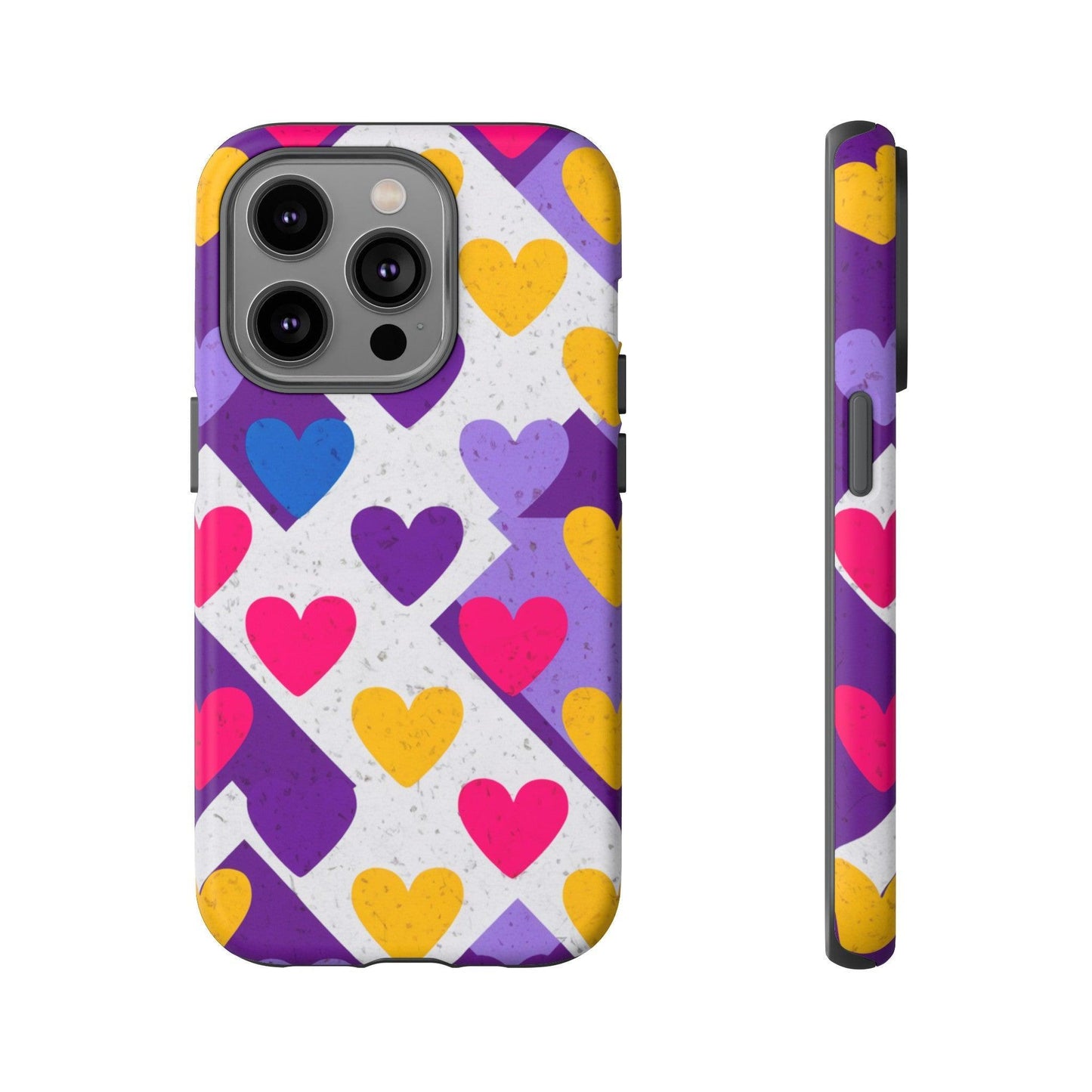 Tough Phone Case :" Eclectic Elegance Phone Case Collection" ( Hearts patterns)