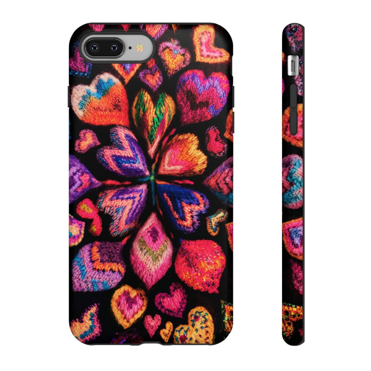 Tough Phone Case :" Eclectic Elegance Phone Case Collection" ( Hearts patterns)