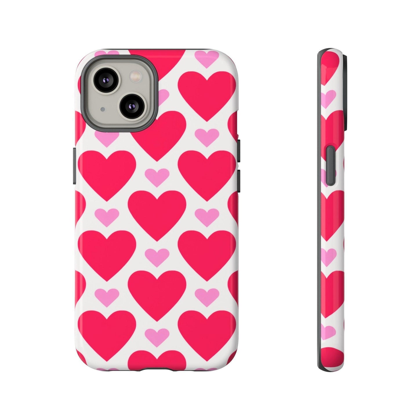 Tough Phone Case :" Eclectic Elegance Phone Case Collection" ( Hearts patterns)