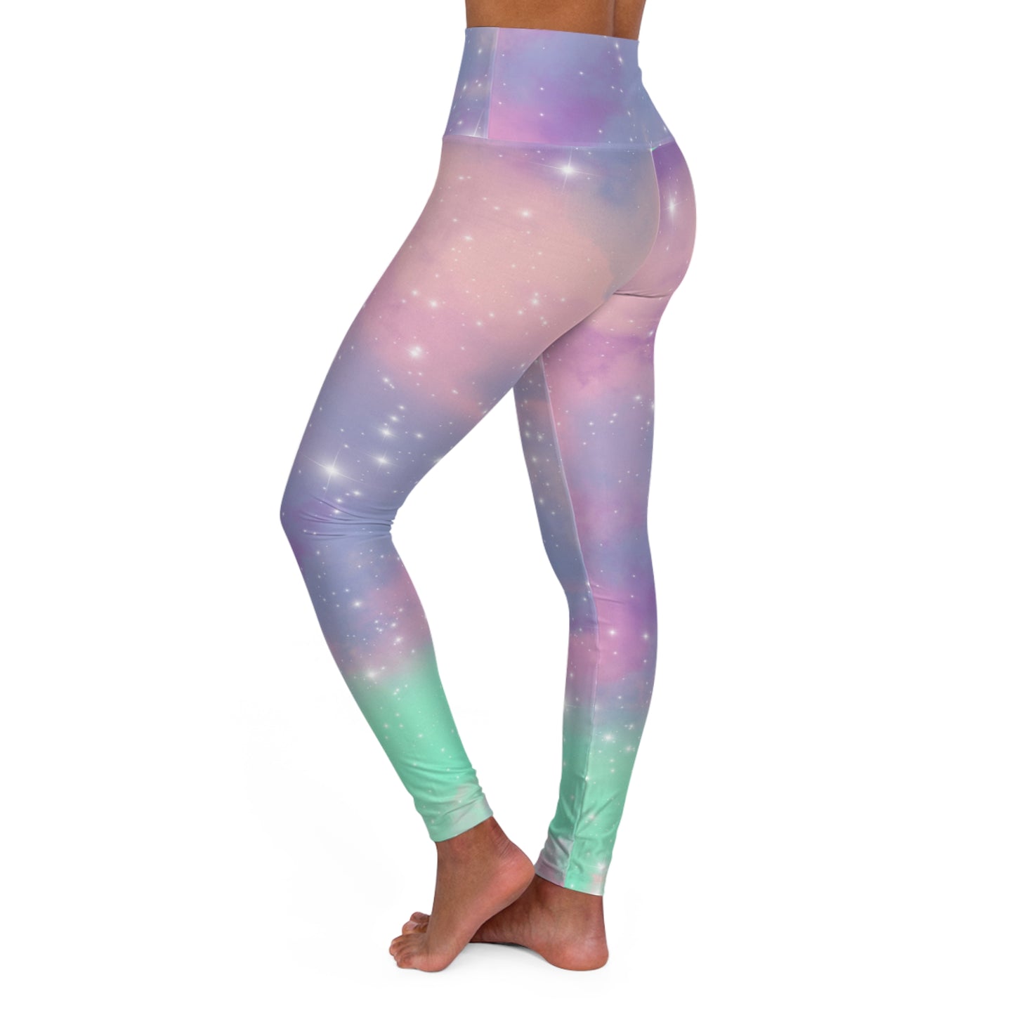 High Waisted Yoga Leggings abstract colorful design