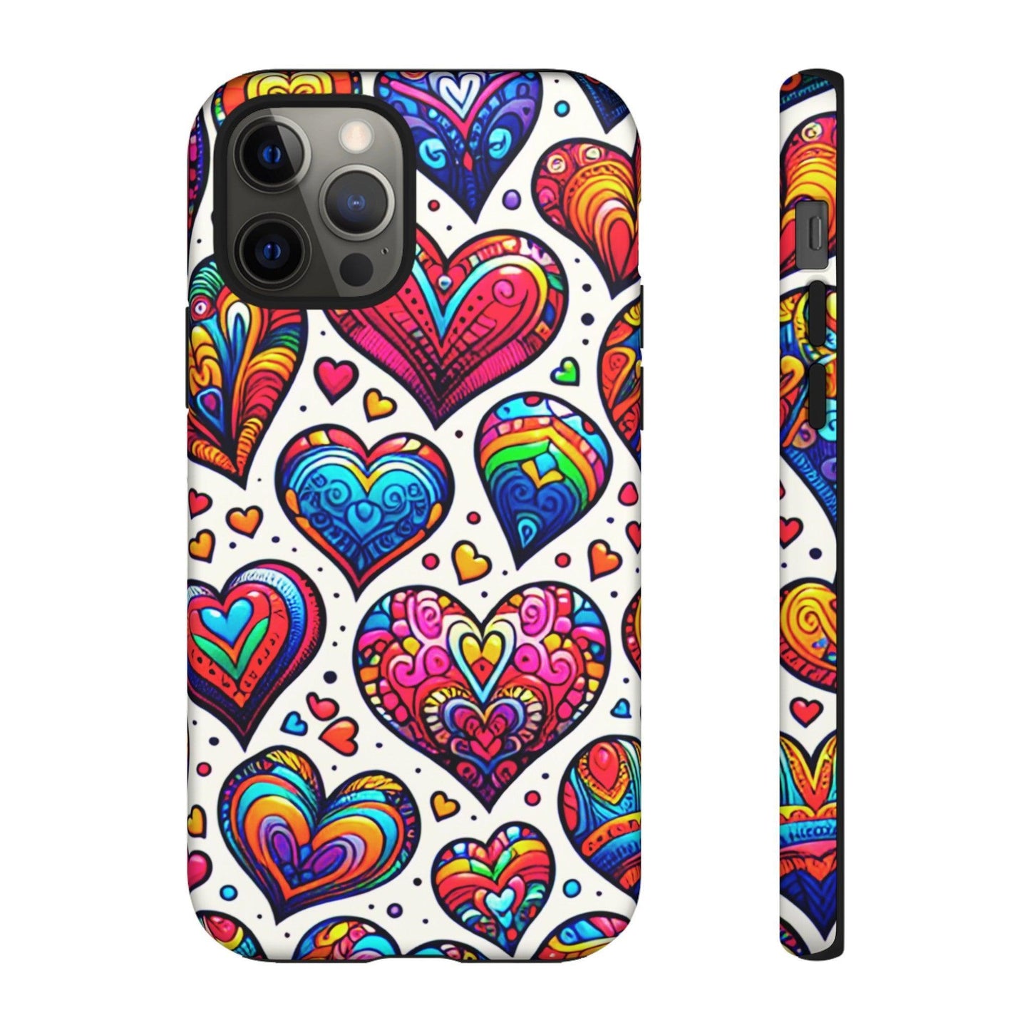 Tough Phone Case :" Eclectic Elegance Phone Case Collection" ( Hearts patterns)