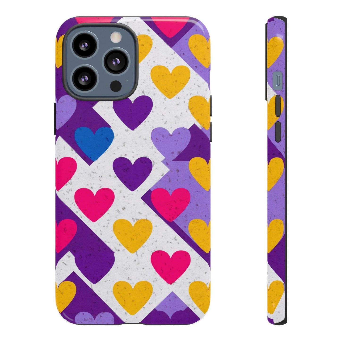 Tough Phone Case :" Eclectic Elegance Phone Case Collection" ( Hearts patterns)