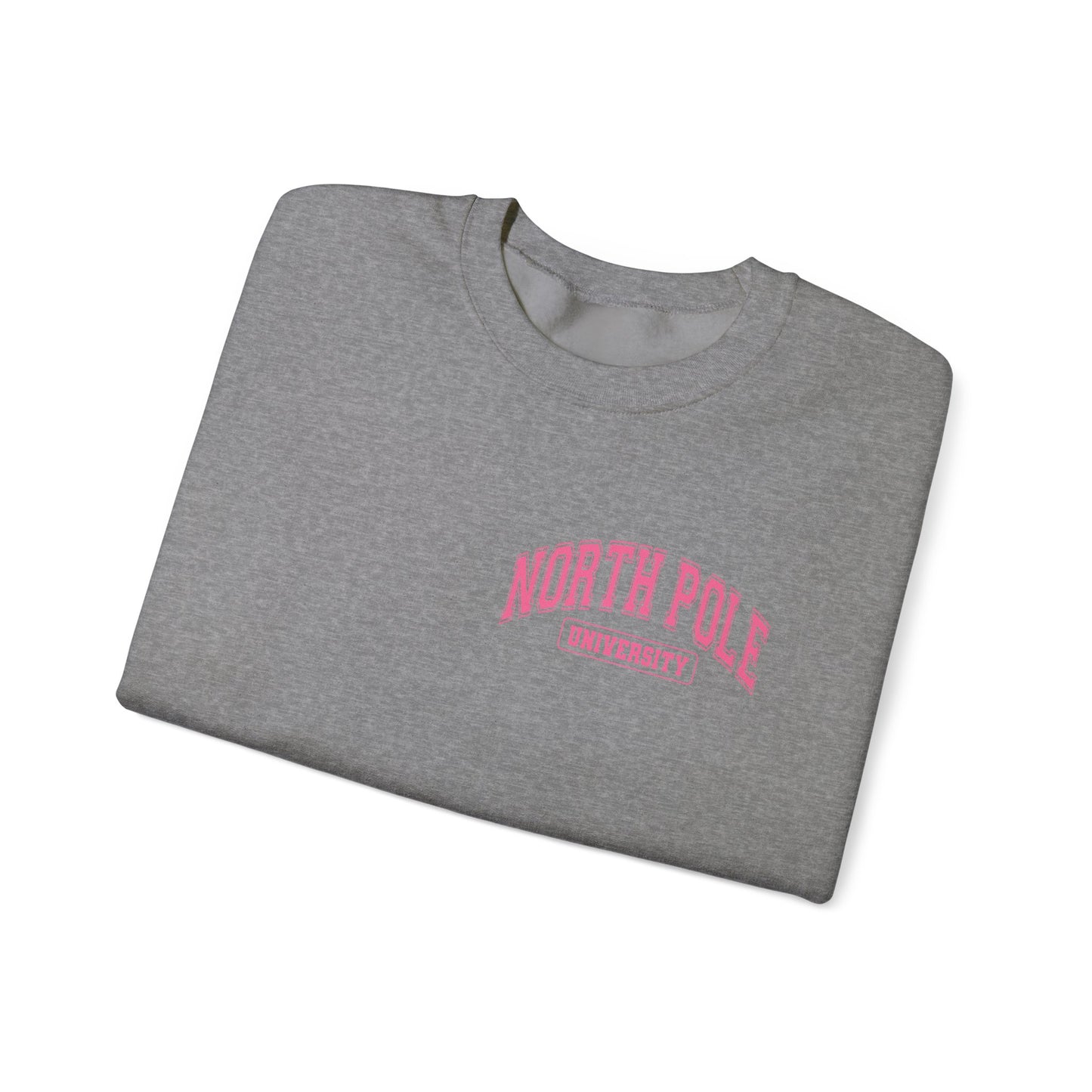 Christmas North Pole University Design  Unisex Crewneck Sweatshirt