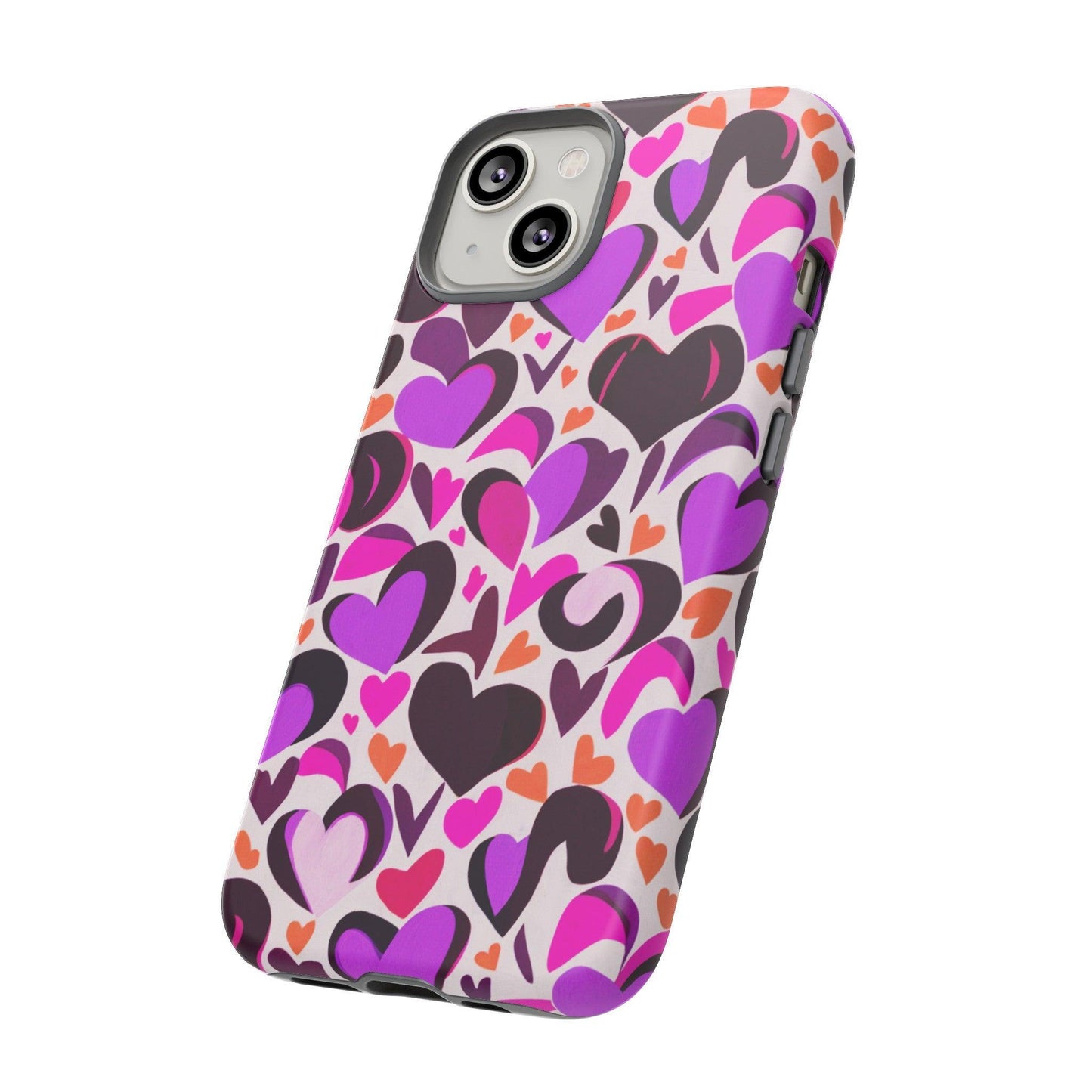 Tough Phone Case :" Eclectic Elegance Phone Case Collection" ( Hearts patterns)