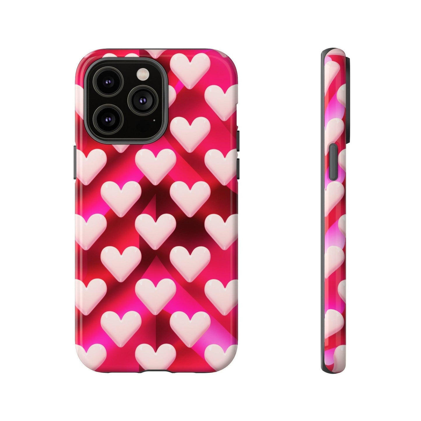 Tough Cellphone Case :" Eclectic Elegance Phone Case Collection" ( Hearts patterns)