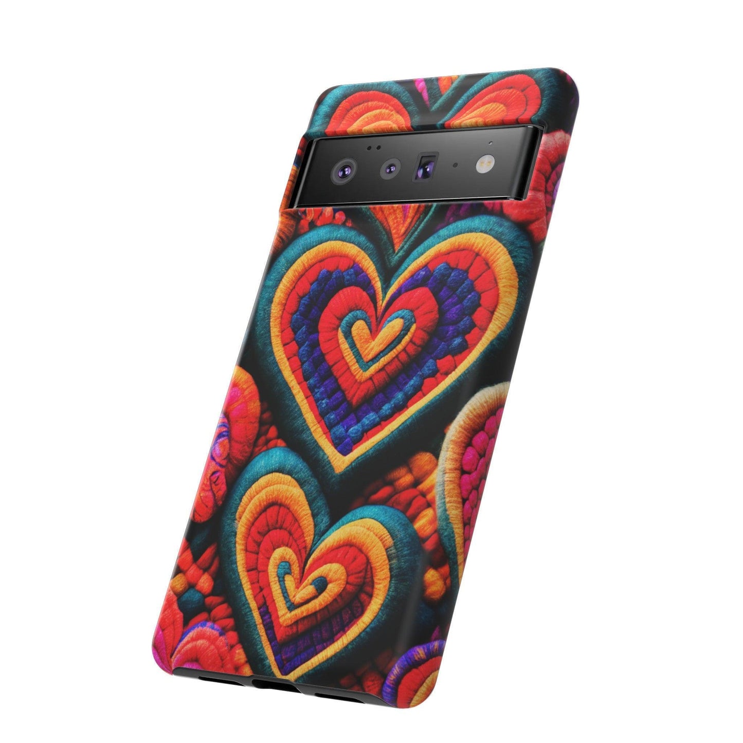 Tough Phone Case :" Eclectic Elegance Phone Case Collection" ( Hearts patterns)