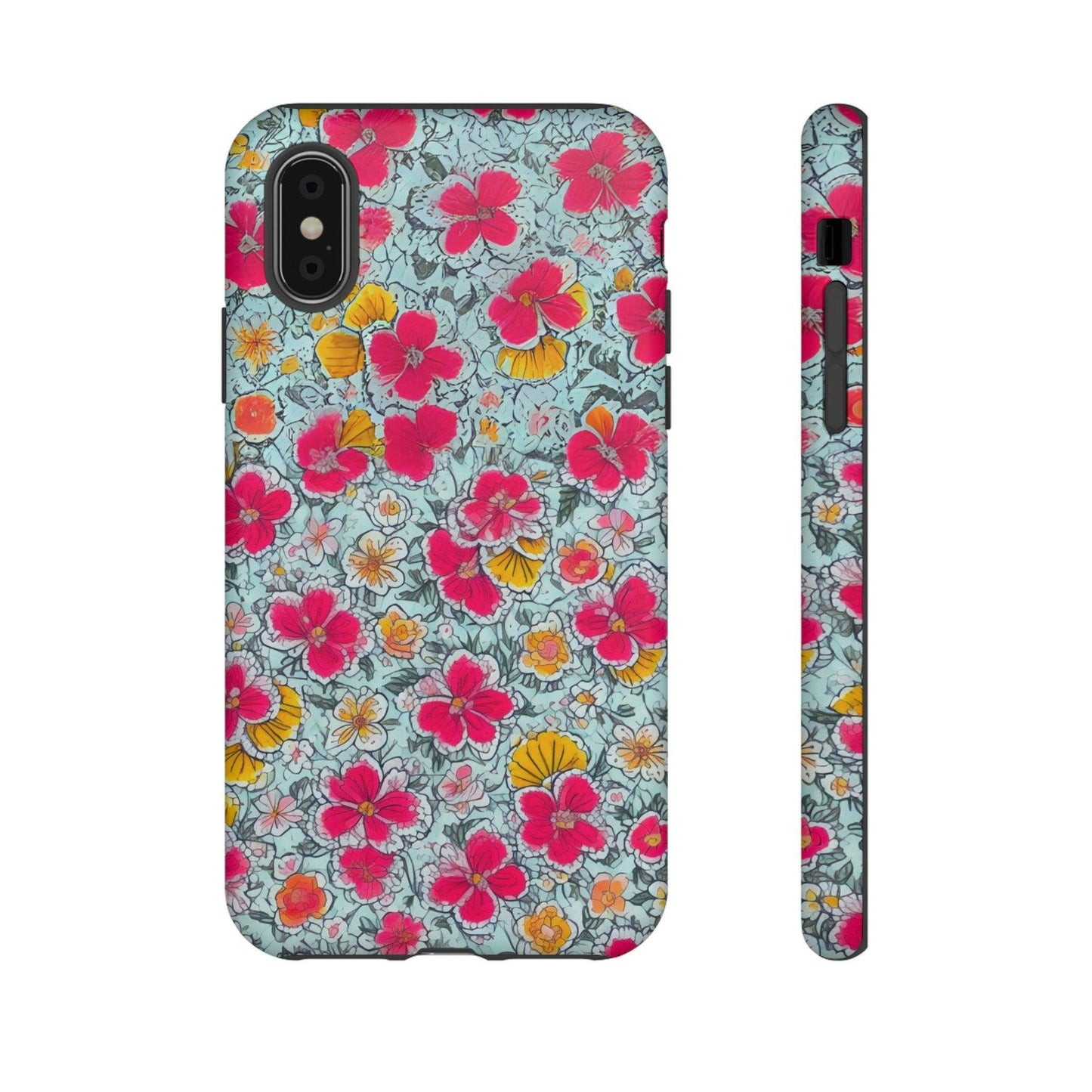 Tough Cellphone Case :" Eclectic Elegance Phone Case Collection" ( Floral patterns)