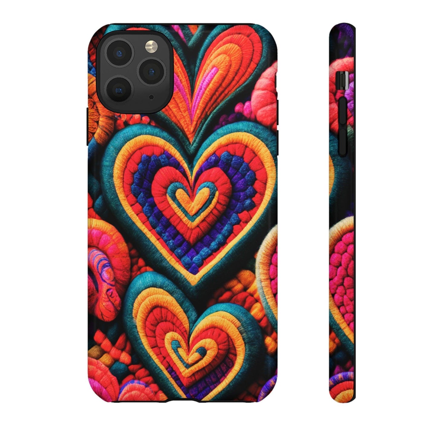 Tough Phone Case :" Eclectic Elegance Phone Case Collection" ( Hearts patterns)