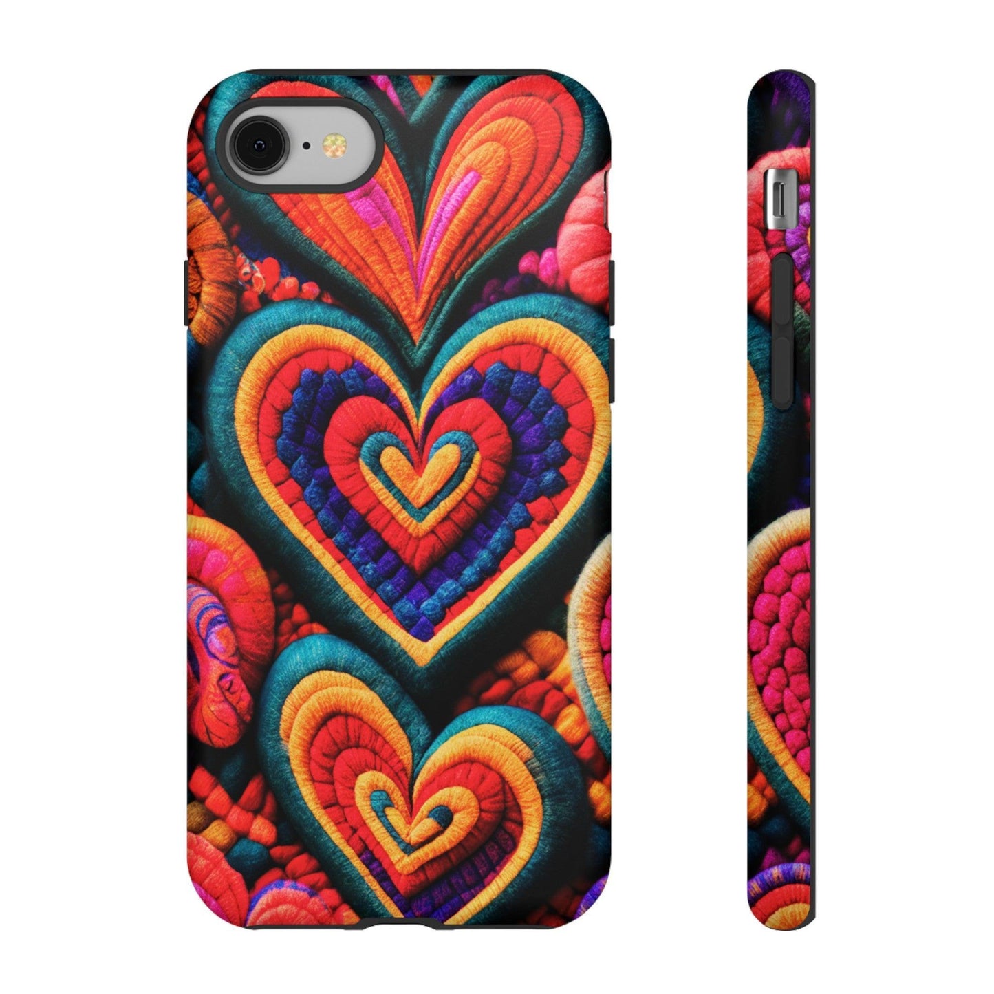 Tough Phone Case :" Eclectic Elegance Phone Case Collection" ( Hearts patterns)