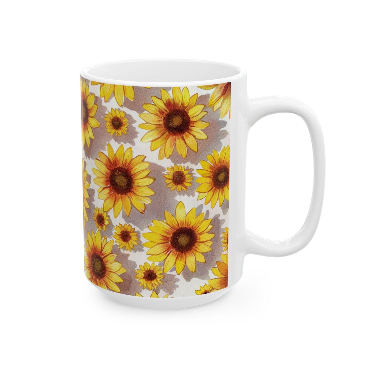 Ceramic Mug, (11oz, 15oz) | "Sunflower Ceramic Mug"